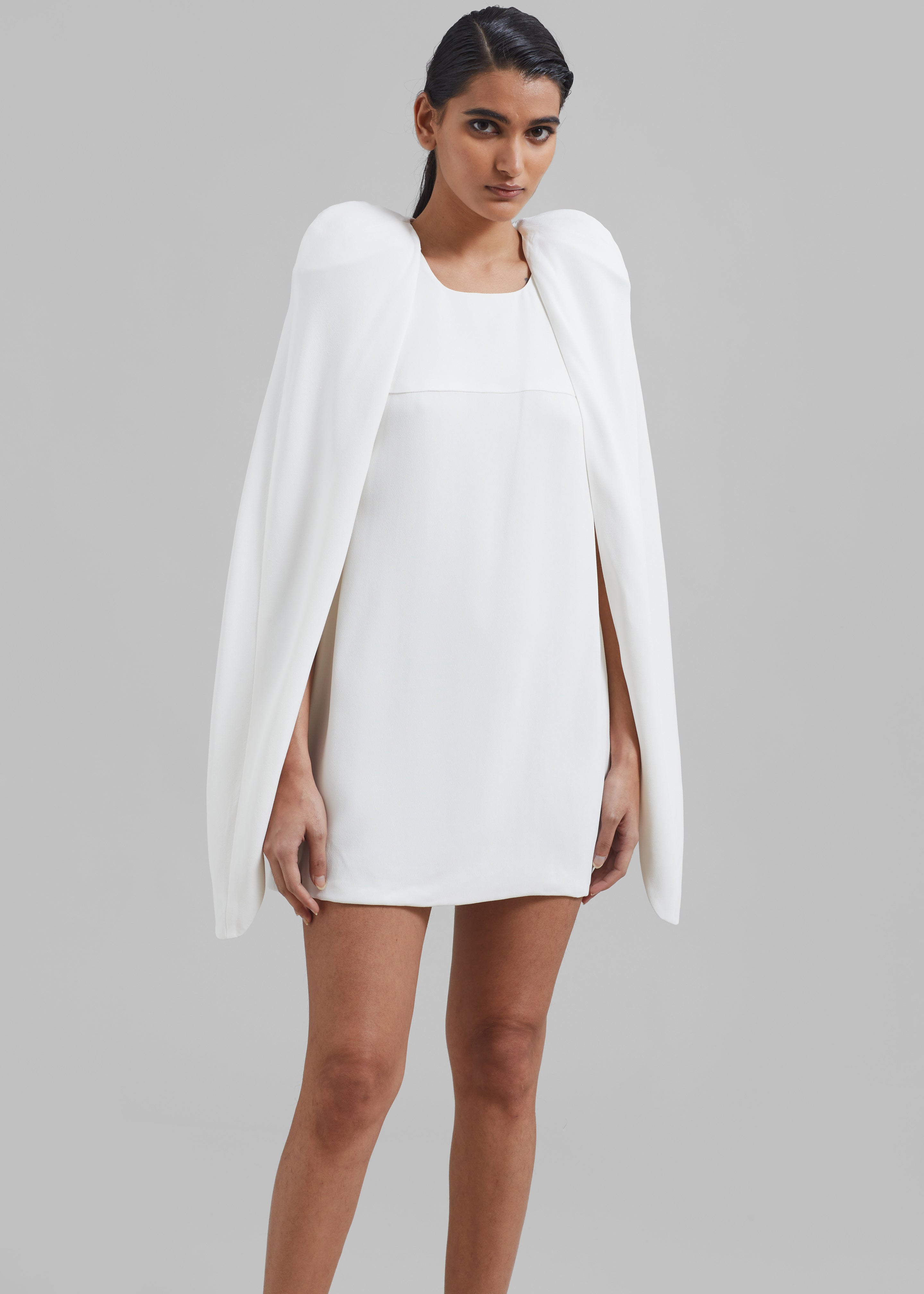 Bevza Mini Dress With Wings - White - 4