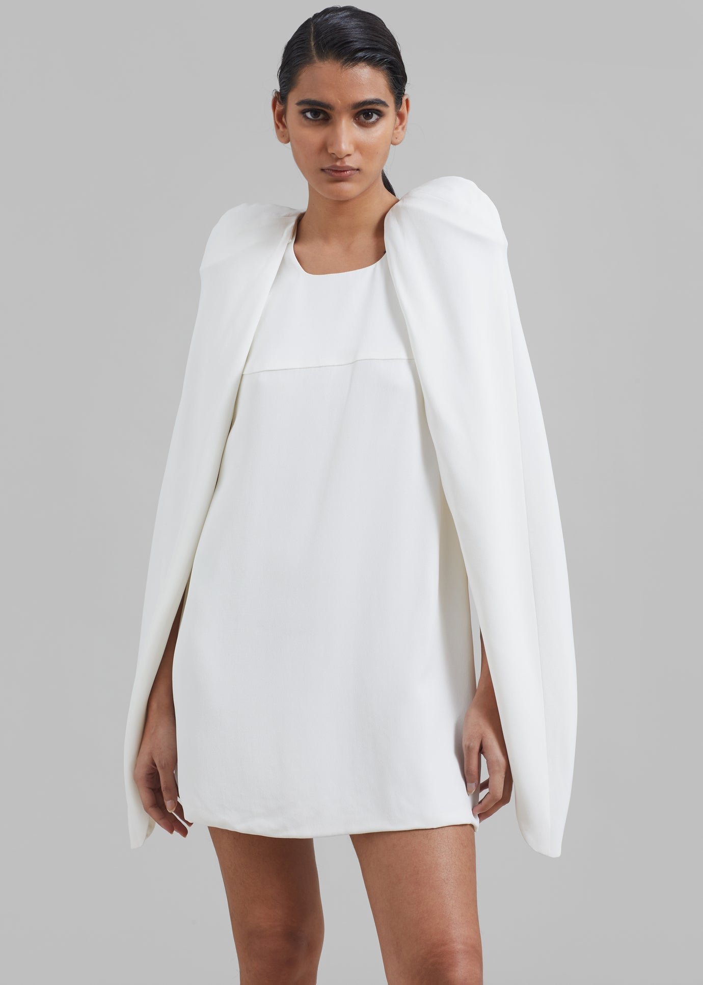 Bevza Mini Dress With Wings - White