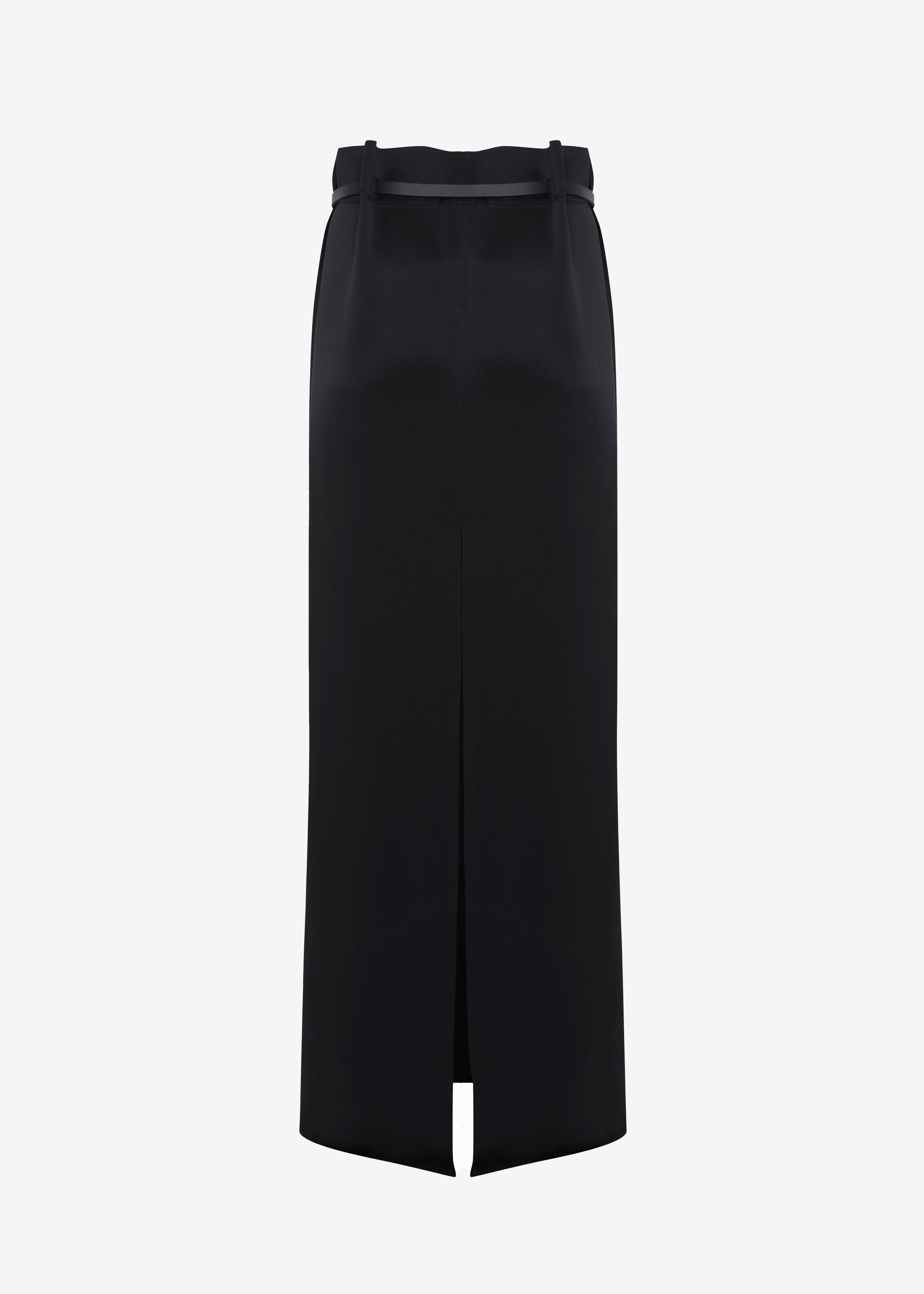 Bevza Rectangular Long Skirt - Black - 6