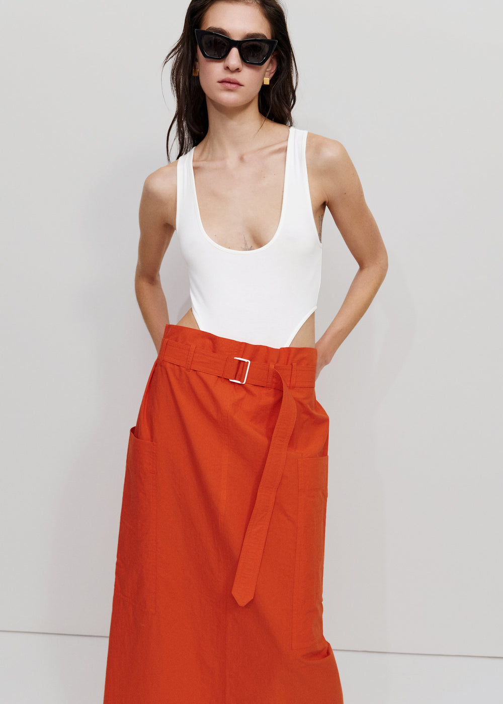 Bevza Red House Skirt - Carrot Red