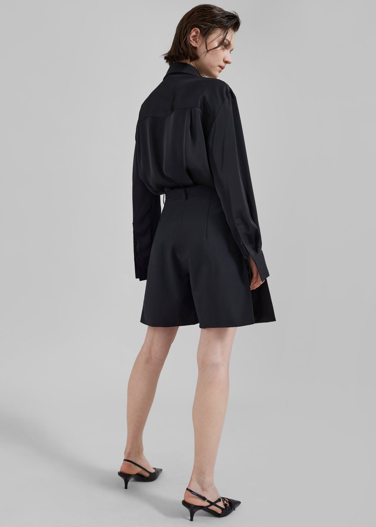 Bevza Shorts With Slits - Black - 8
