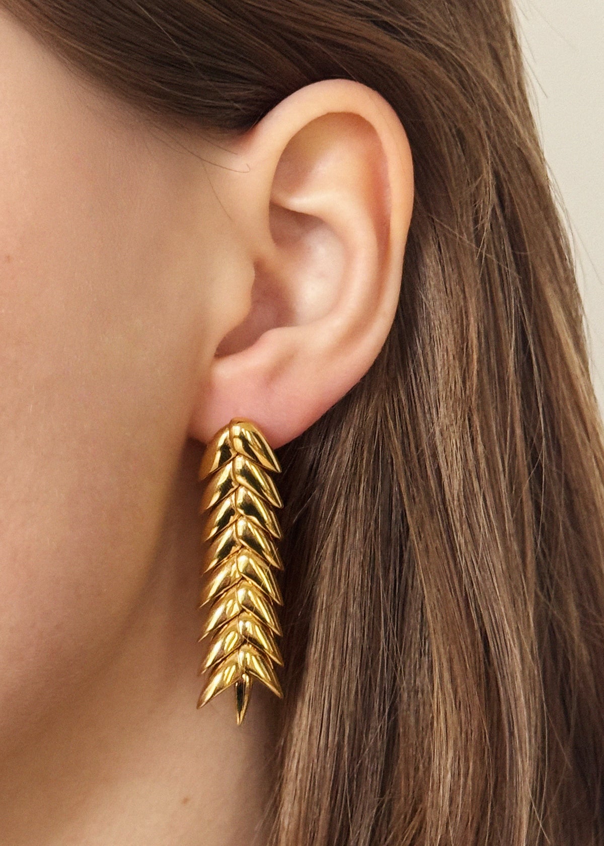 Bevza Spikelet Medium Earrings - Gold - 2