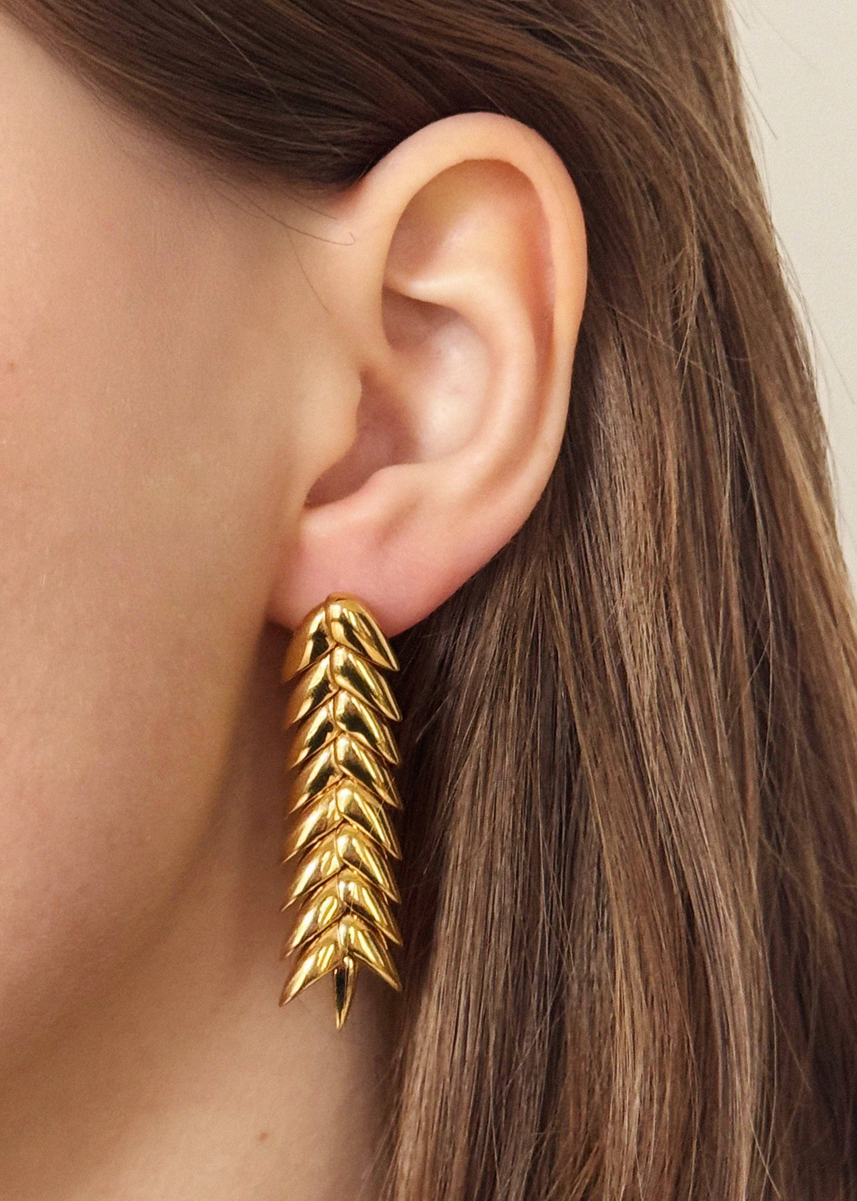 Bevza Spikelet Medium Earrings - Gold - 2