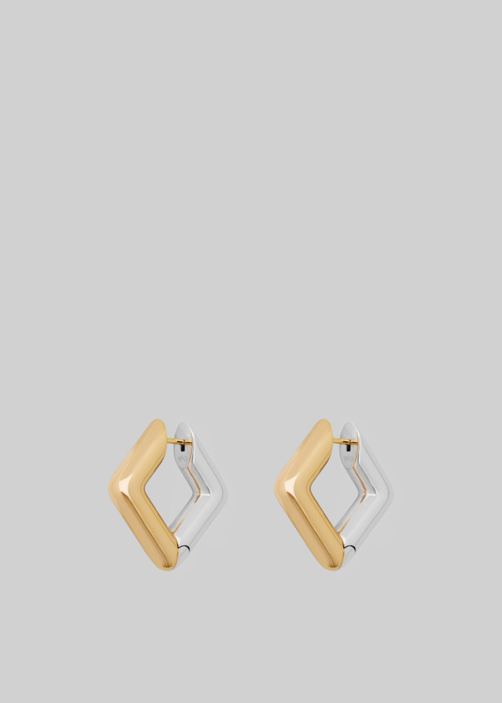 Bevza Square Earrings - Golden/Silver