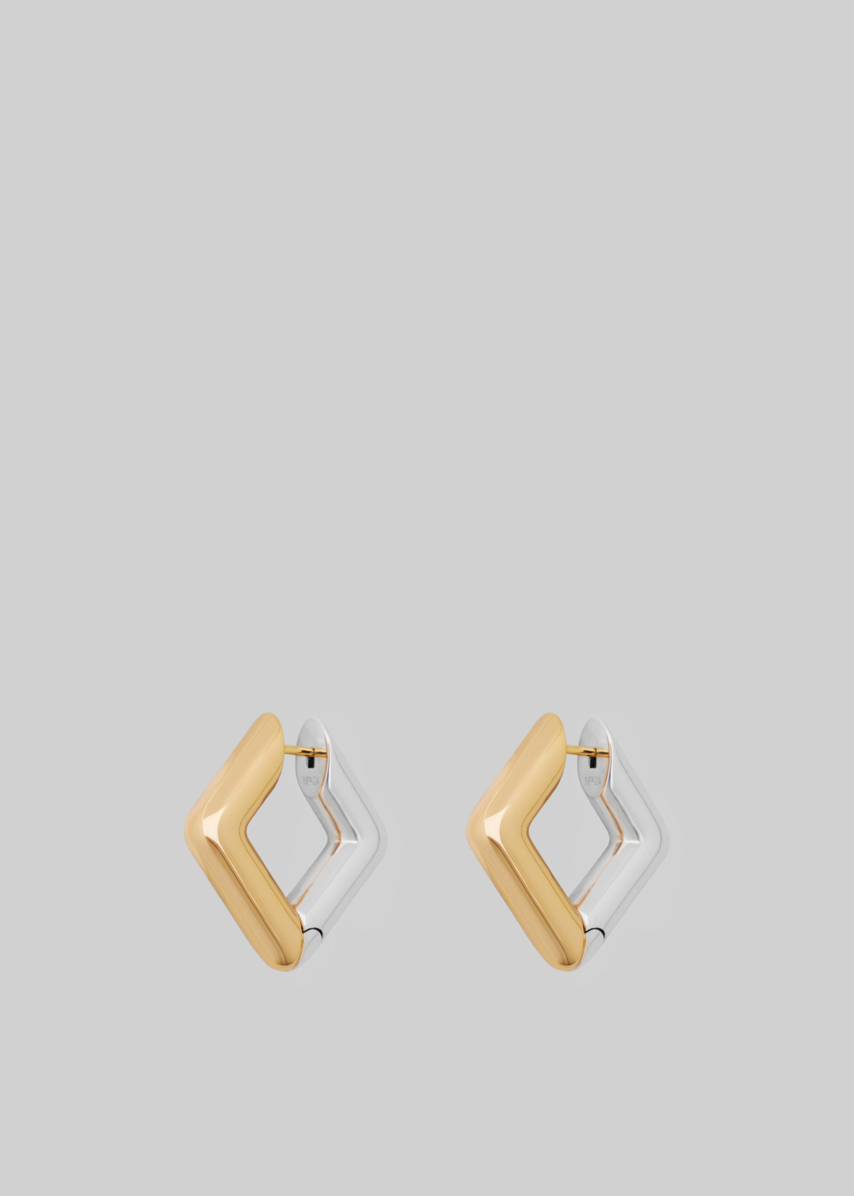 Bevza Square Earrings - Golden/Silver - 1