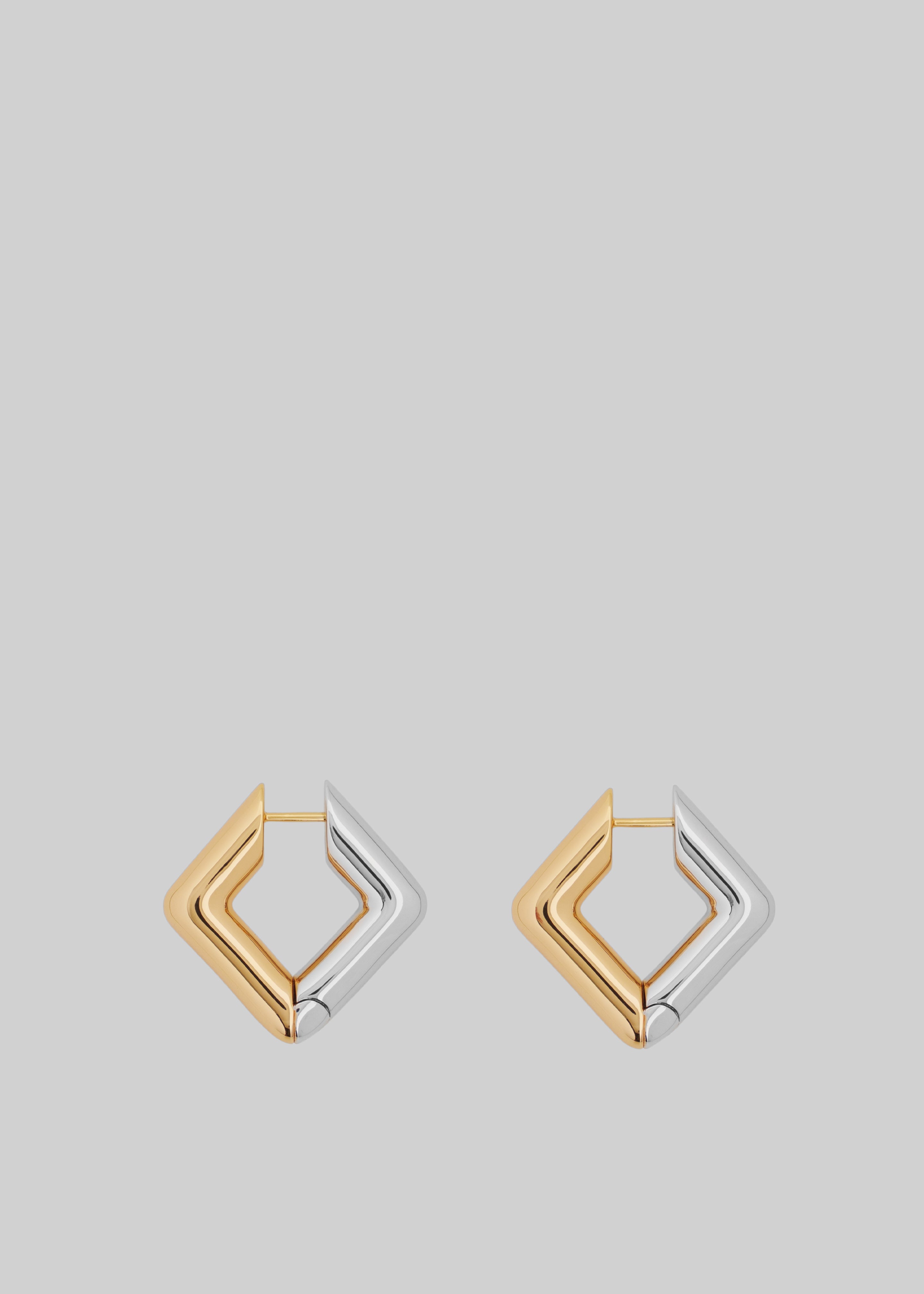 Bevza Square Earrings - Golden/Silver - 3