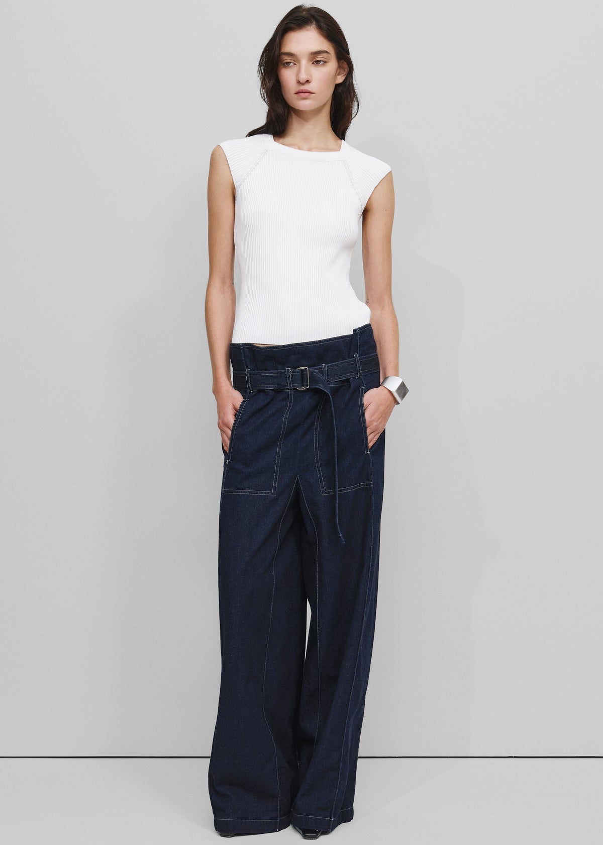 Bevza Square Jeans - Navy - 1