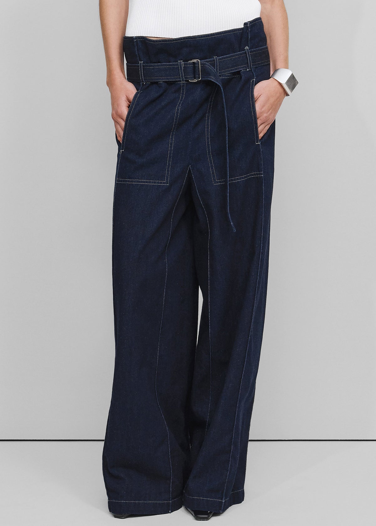 Bevza Square Jeans - Navy - 2