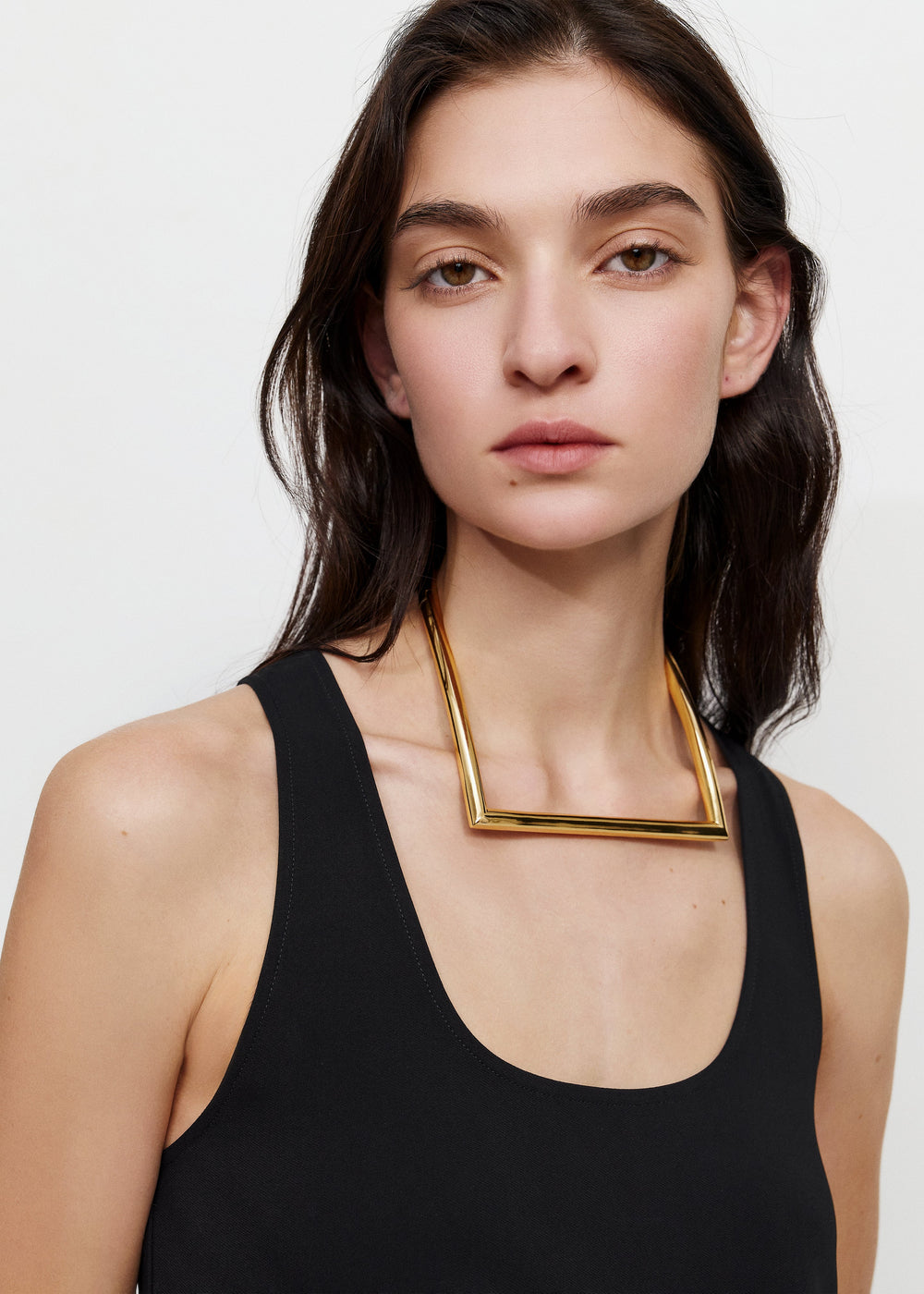 Bevza Square Necklace - Golden