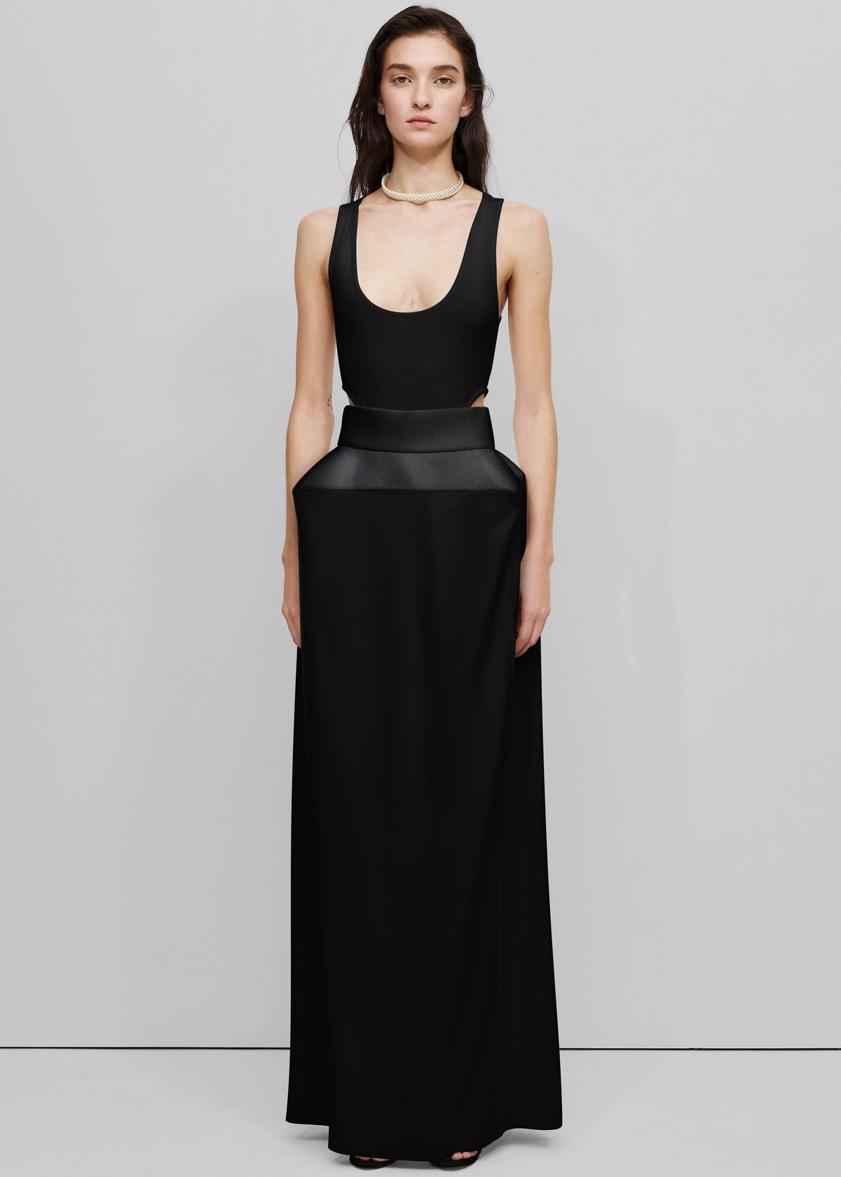 Bevza Structured Skirt - Black - 3