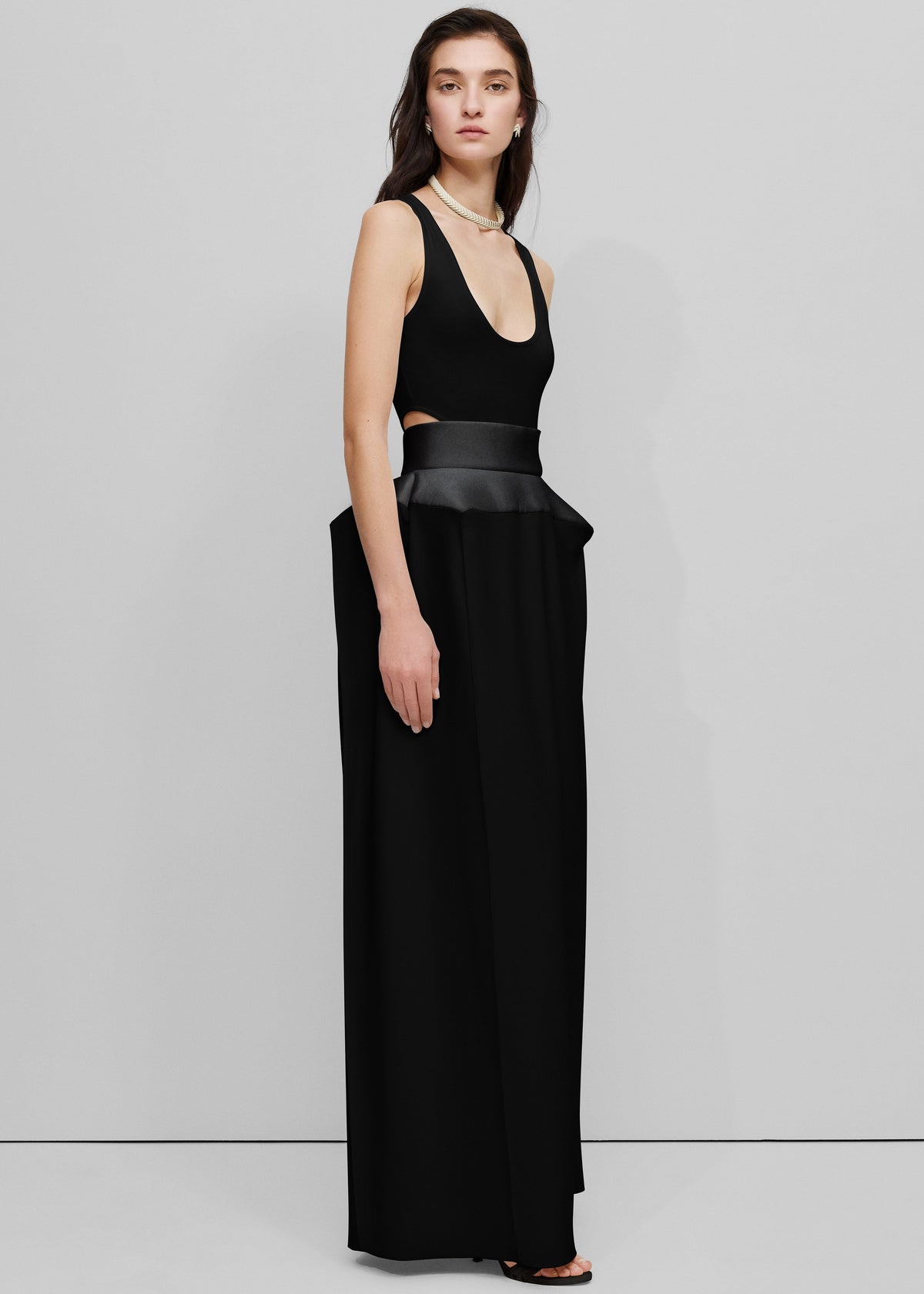Bevza Structured Skirt - Black - 1