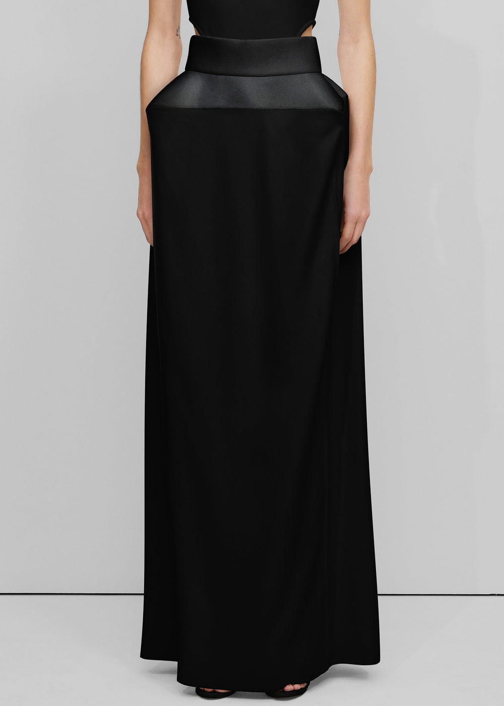 Bevza Structured Skirt - Black - 1