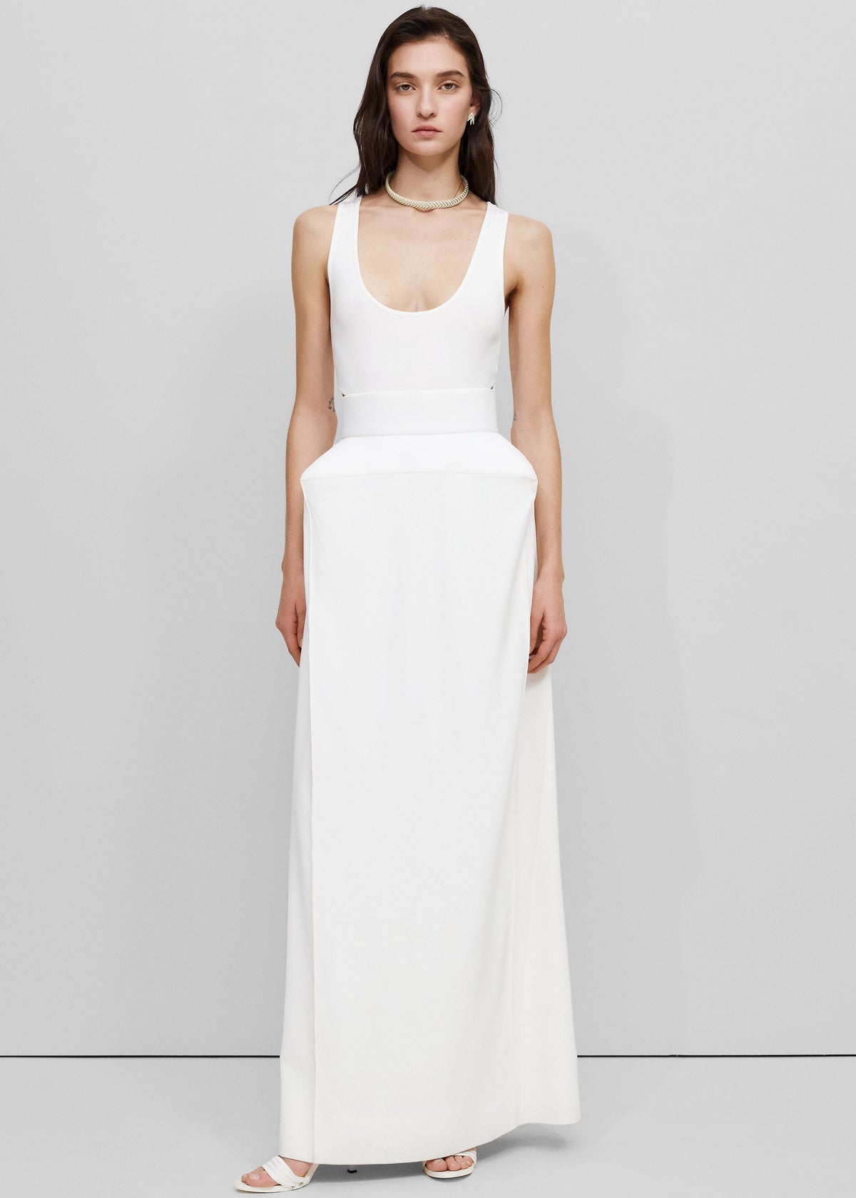 Bevza Structured Skirt - Ivory - 4