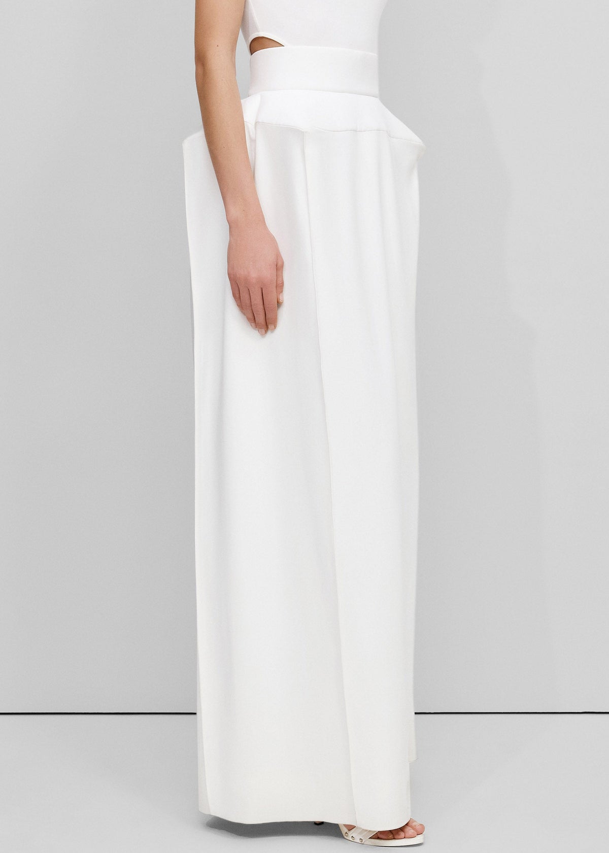 Bevza Structured Skirt - Ivory - 3