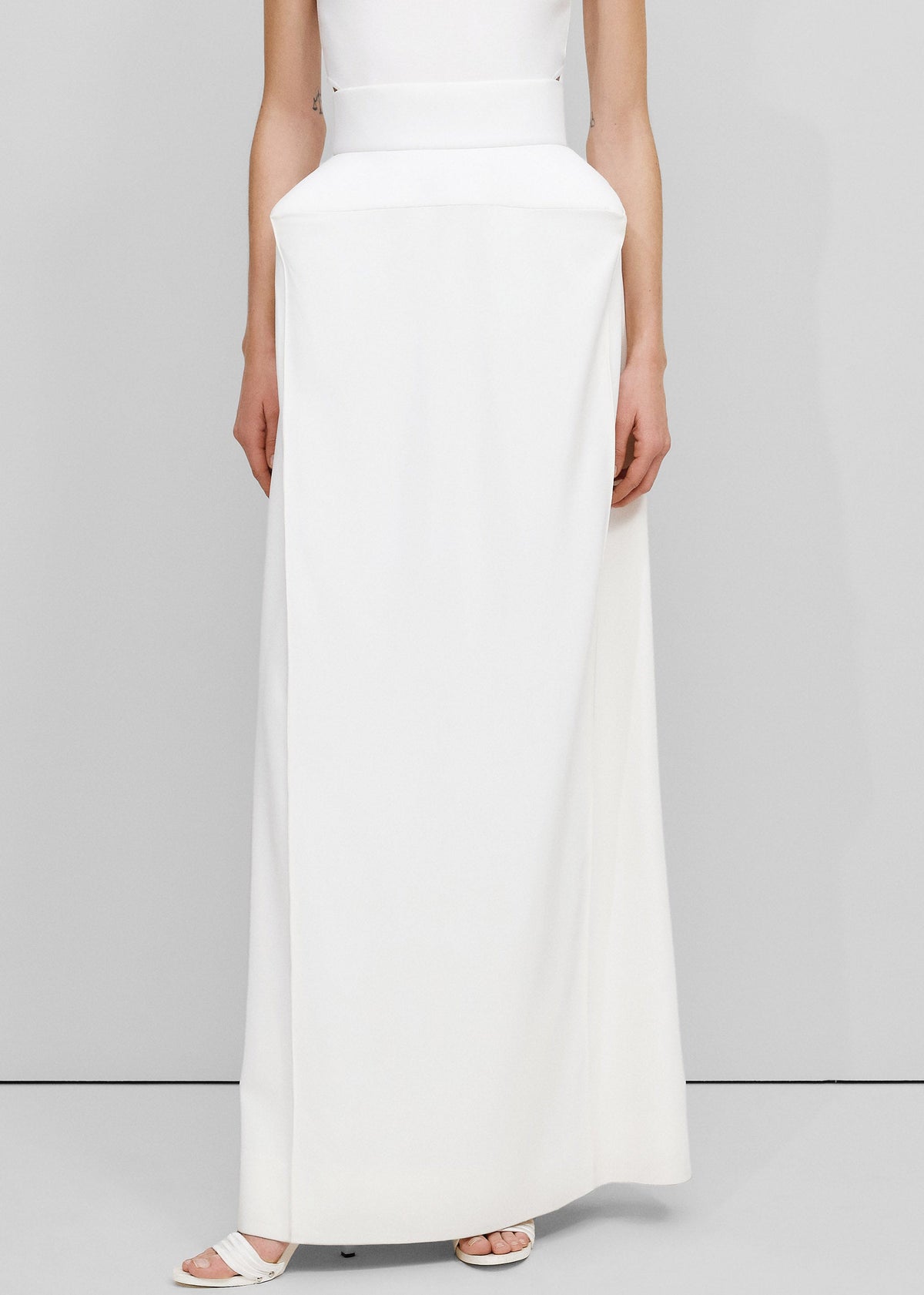 Bevza Structured Skirt - Ivory - 2