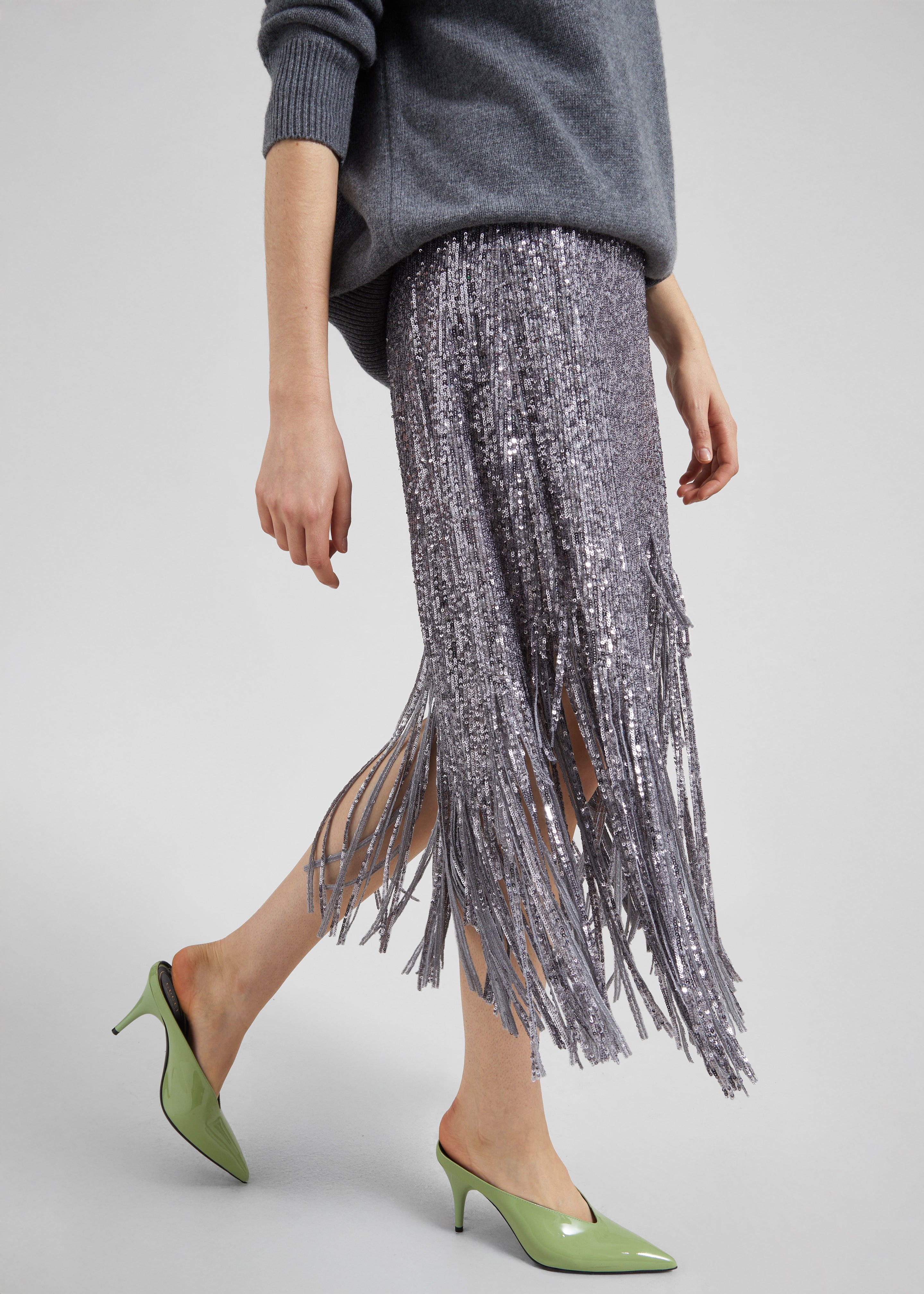 Bevza Sunbeams Skirt - Steel Grey - 3