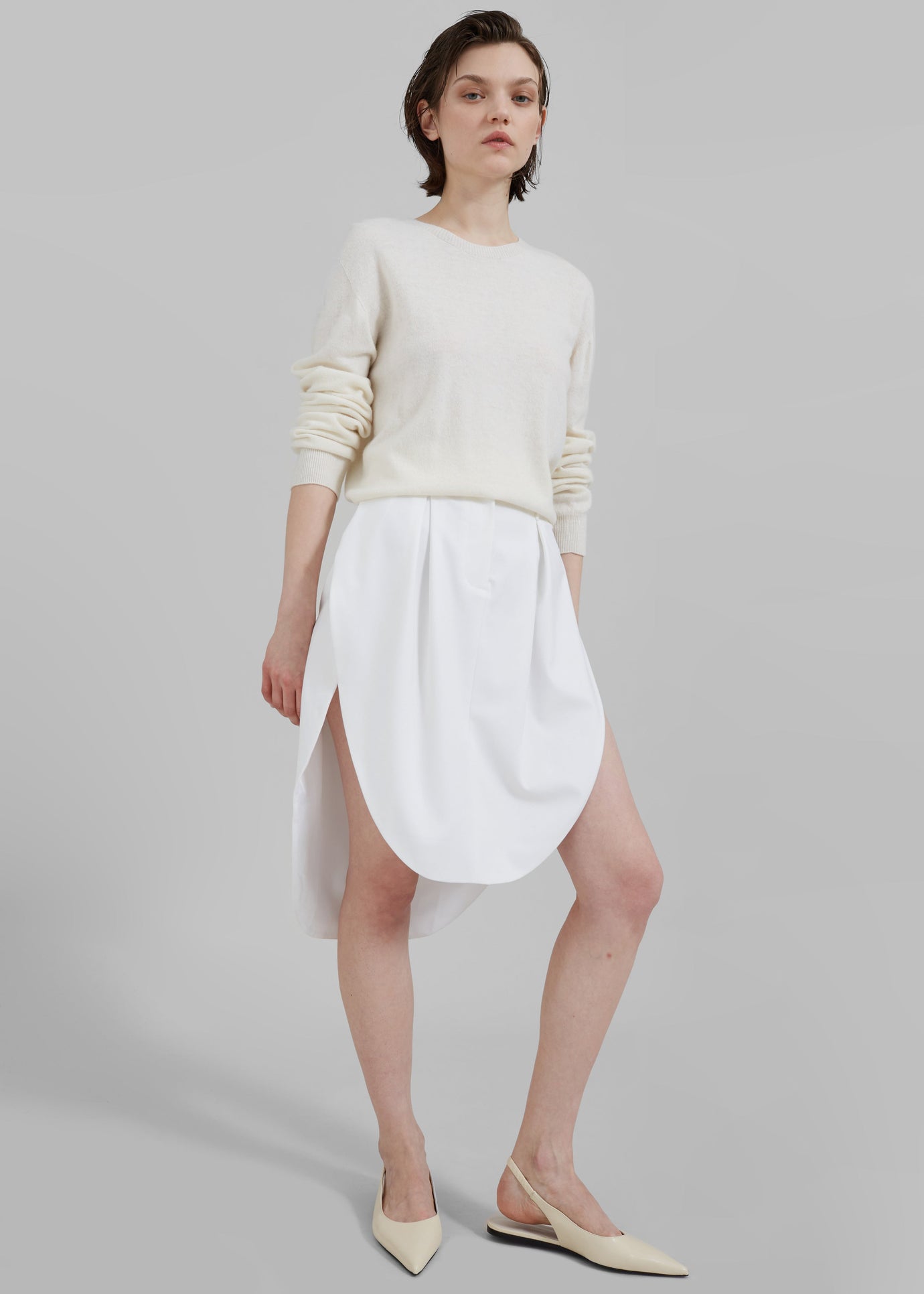 Bevza Tulip Skirt - Ivory - 1
