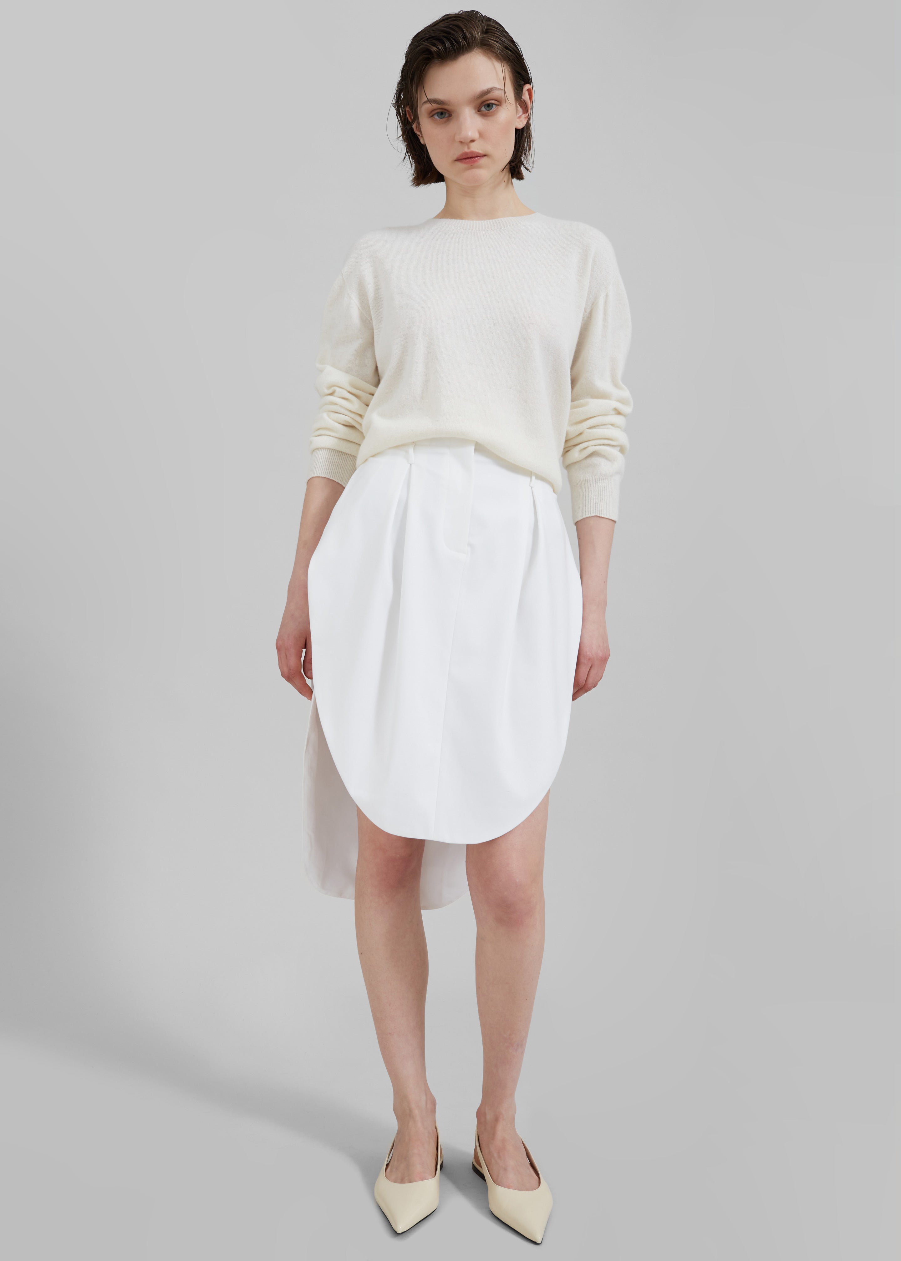 Bevza Tulip Skirt - Ivory - 5