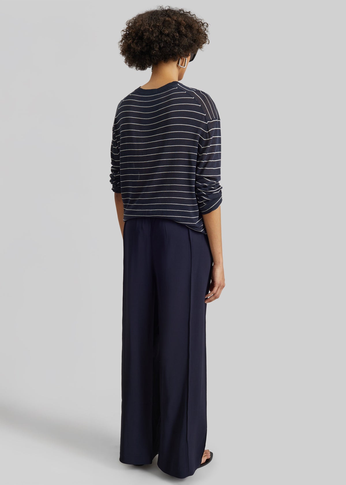 Bevza Wide Leg Culottes - Dark Ink Navy - 7