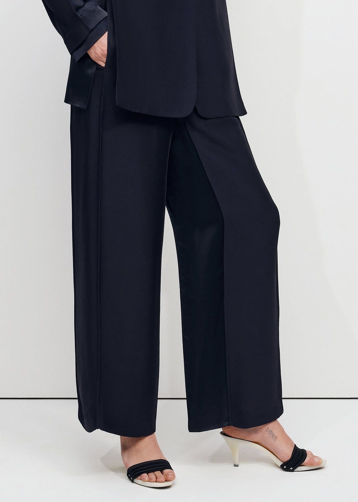 Bevza Wide Leg Culottes - Dark Ink Navy - 6