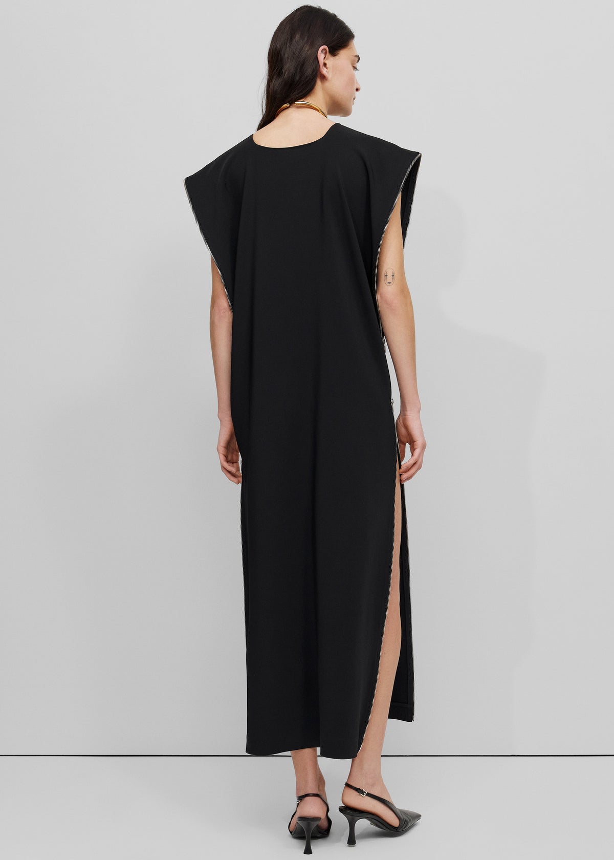 Bevza Zipper Dress - Black - 4