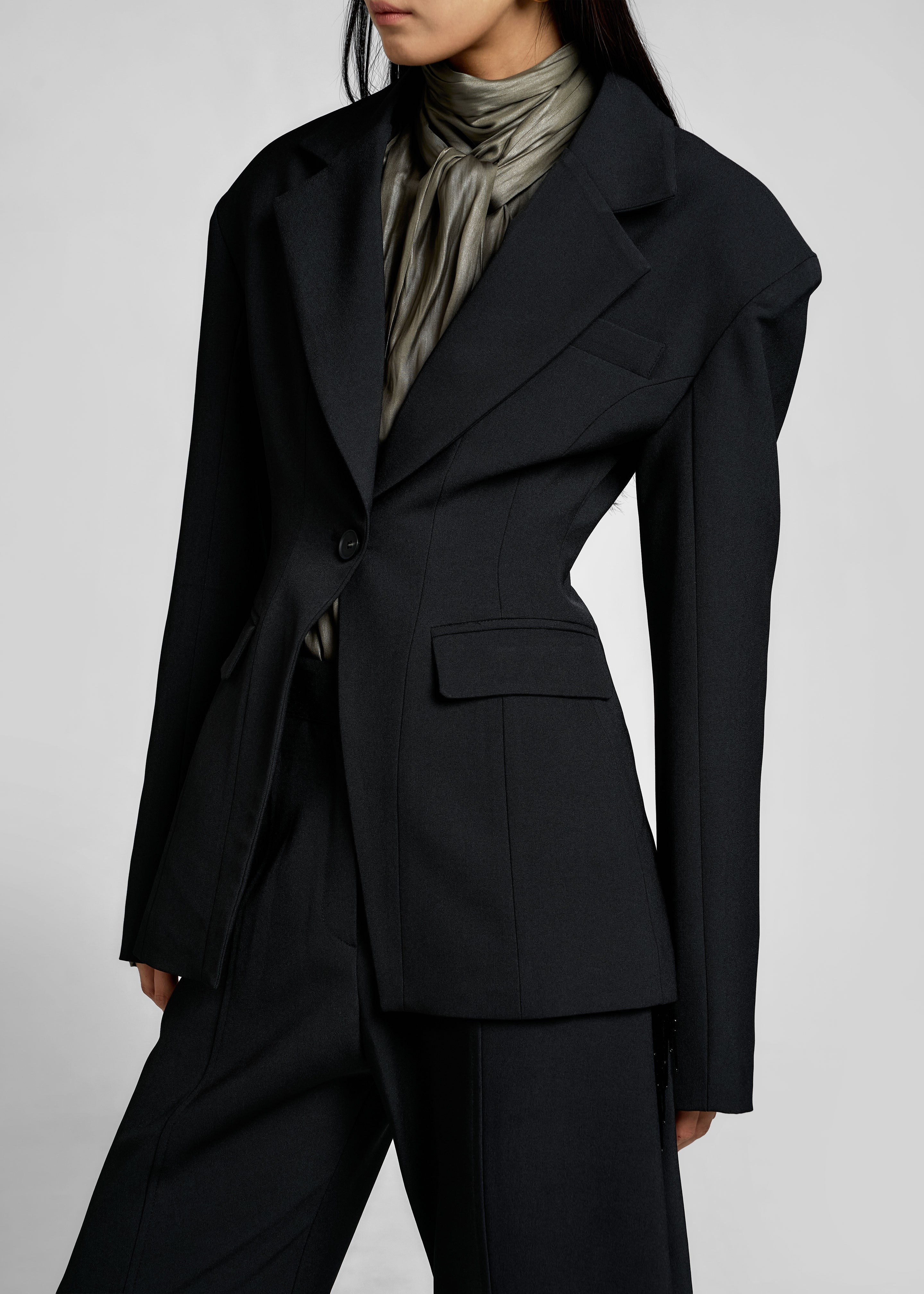 Bianca Hourglass Blazer - Black - 2