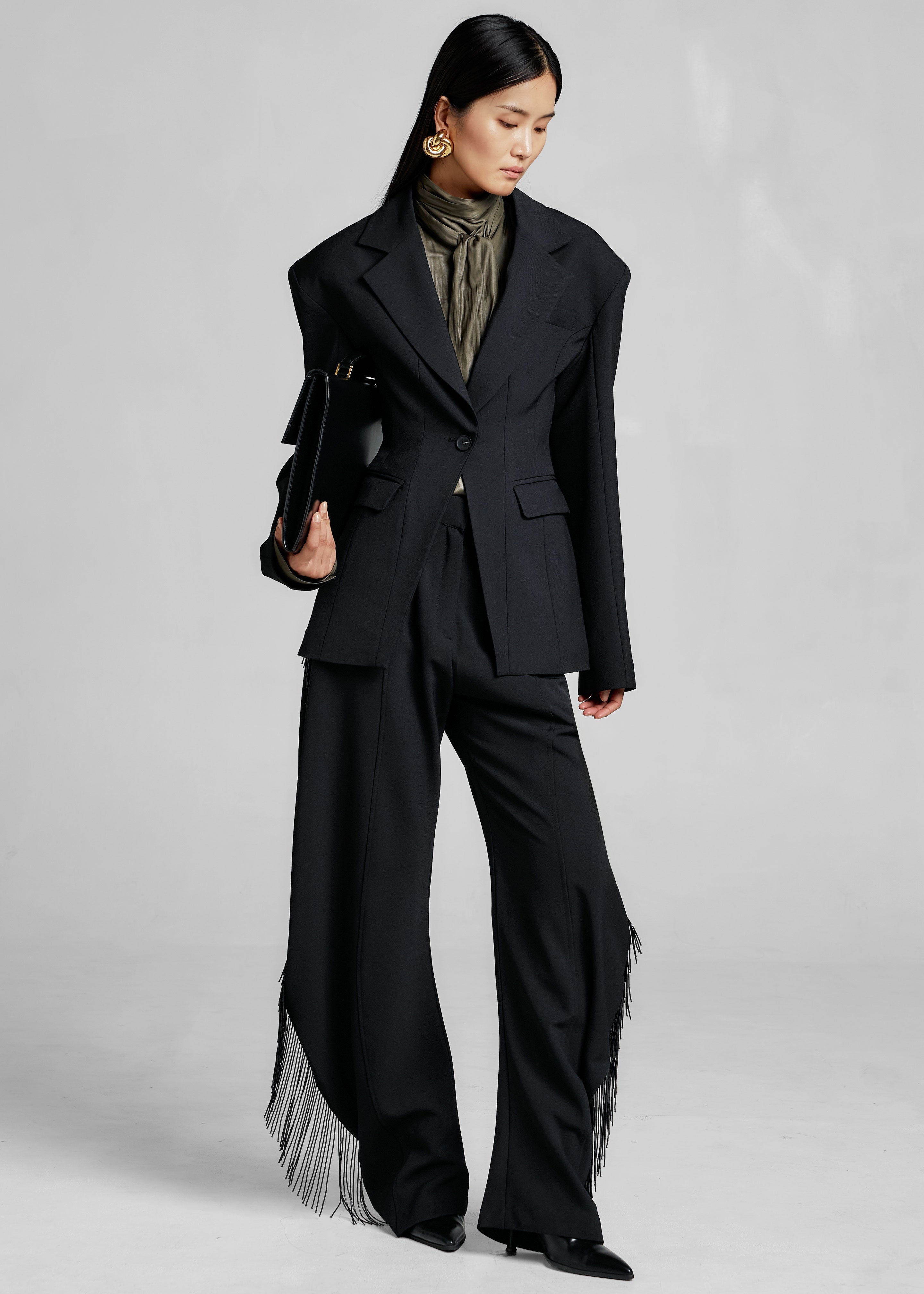 Bianca Hourglass Blazer - Black - 1