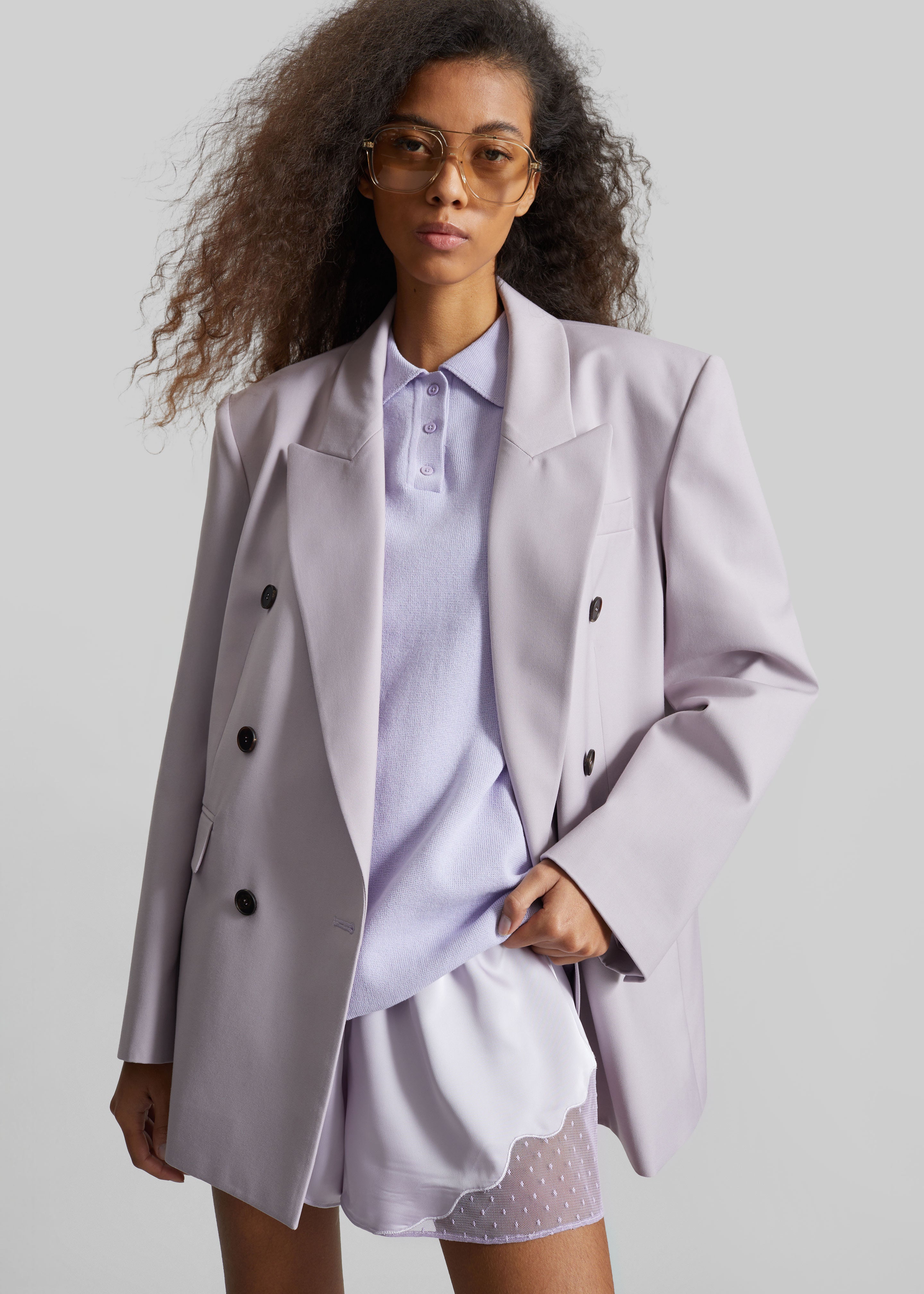 Bielsa Double Breasted Blazer - Lavender – The Frankie Shop Europe