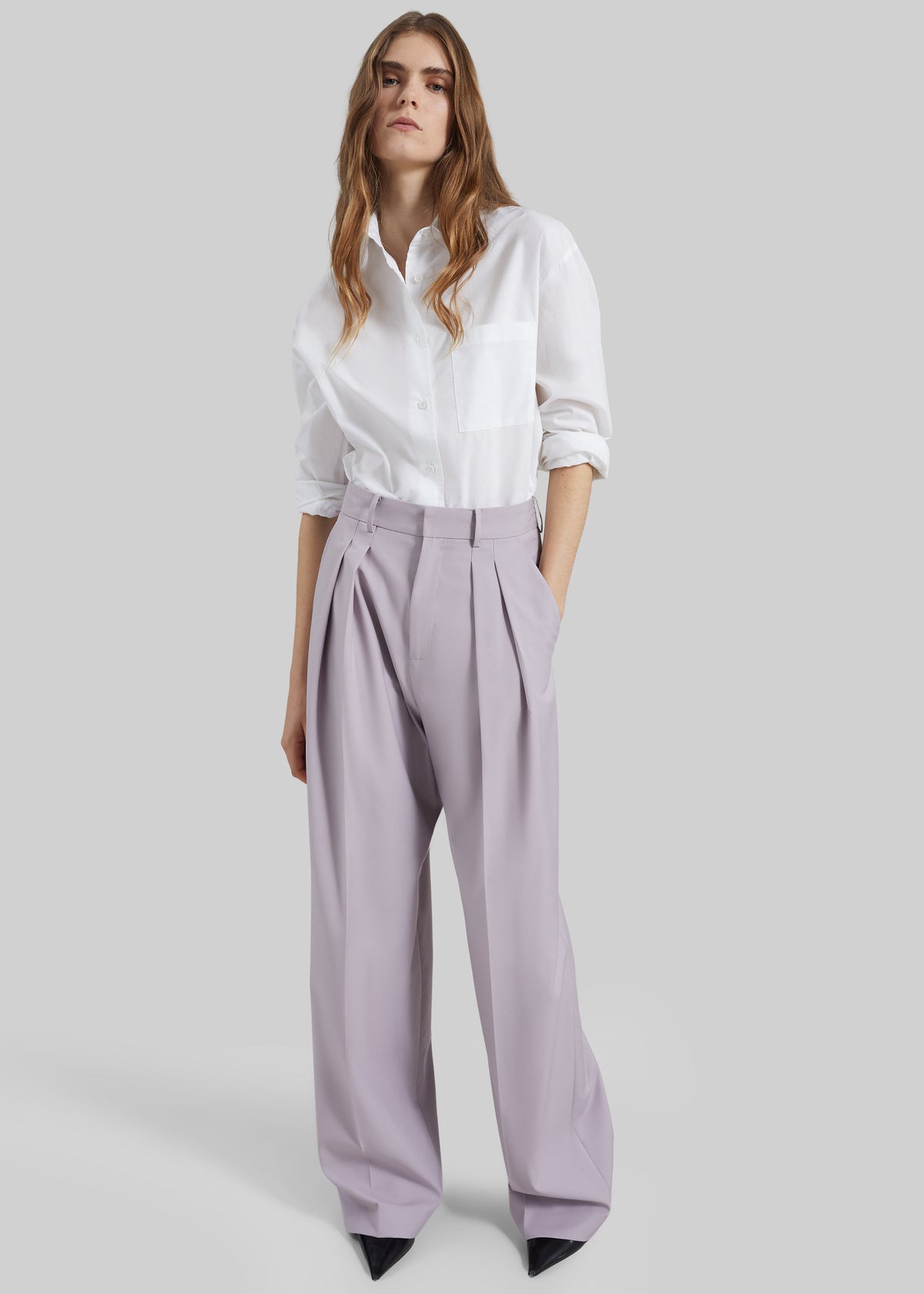Bielsa Pleated Trousers - Lavender - 1