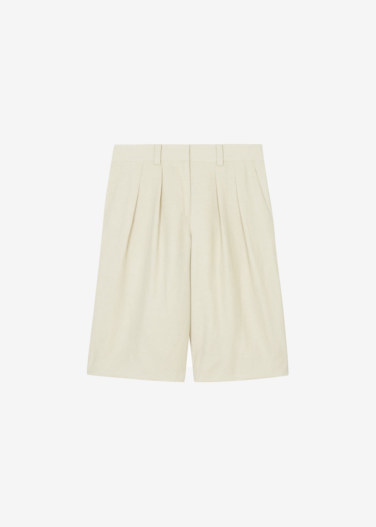 Bilbao Pleated Bermuda Shorts - Cement - 7