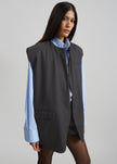 Bilzen Oversized Vest - Charcoal