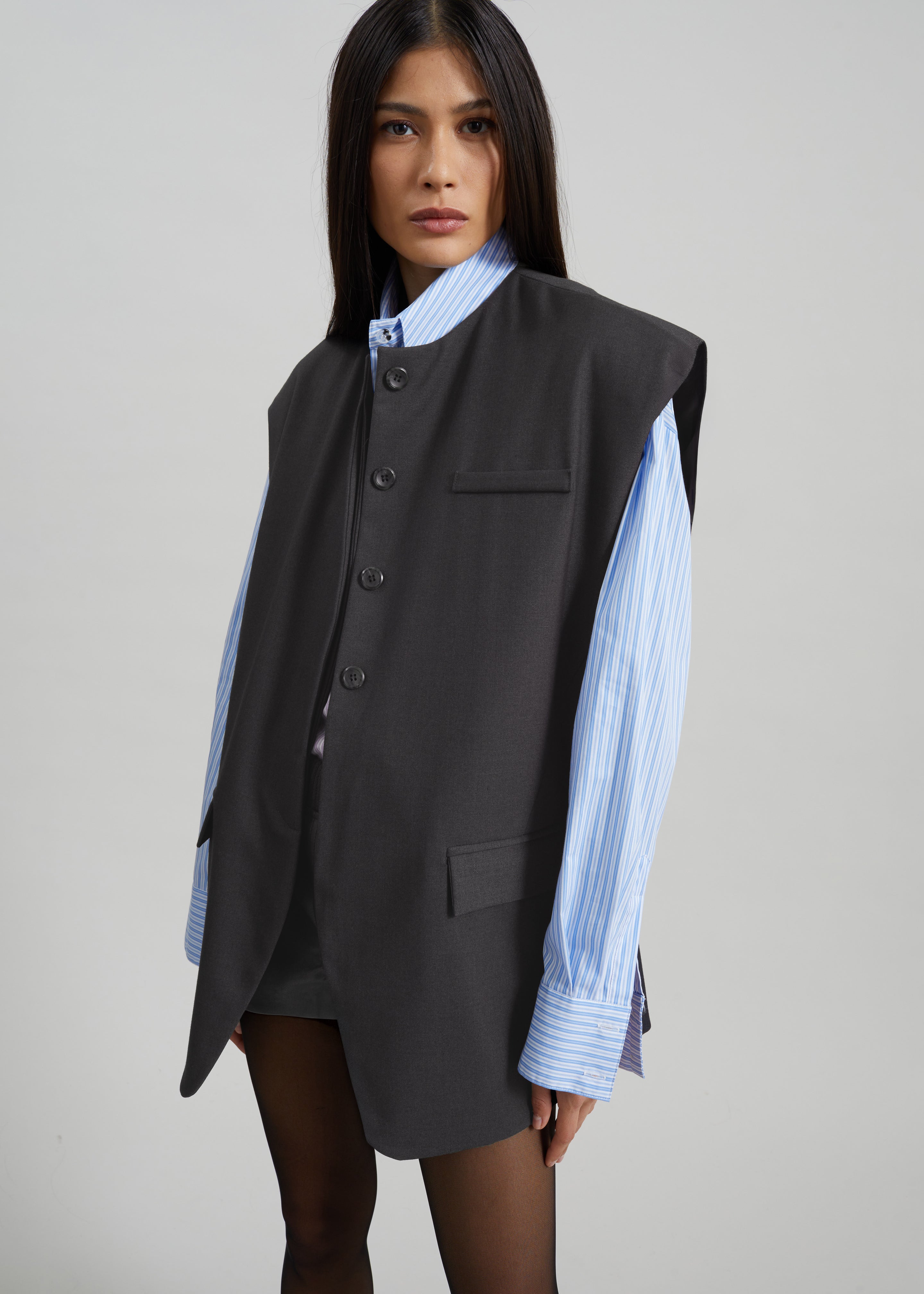Bilzen Oversized Vest - Charcoal - 6