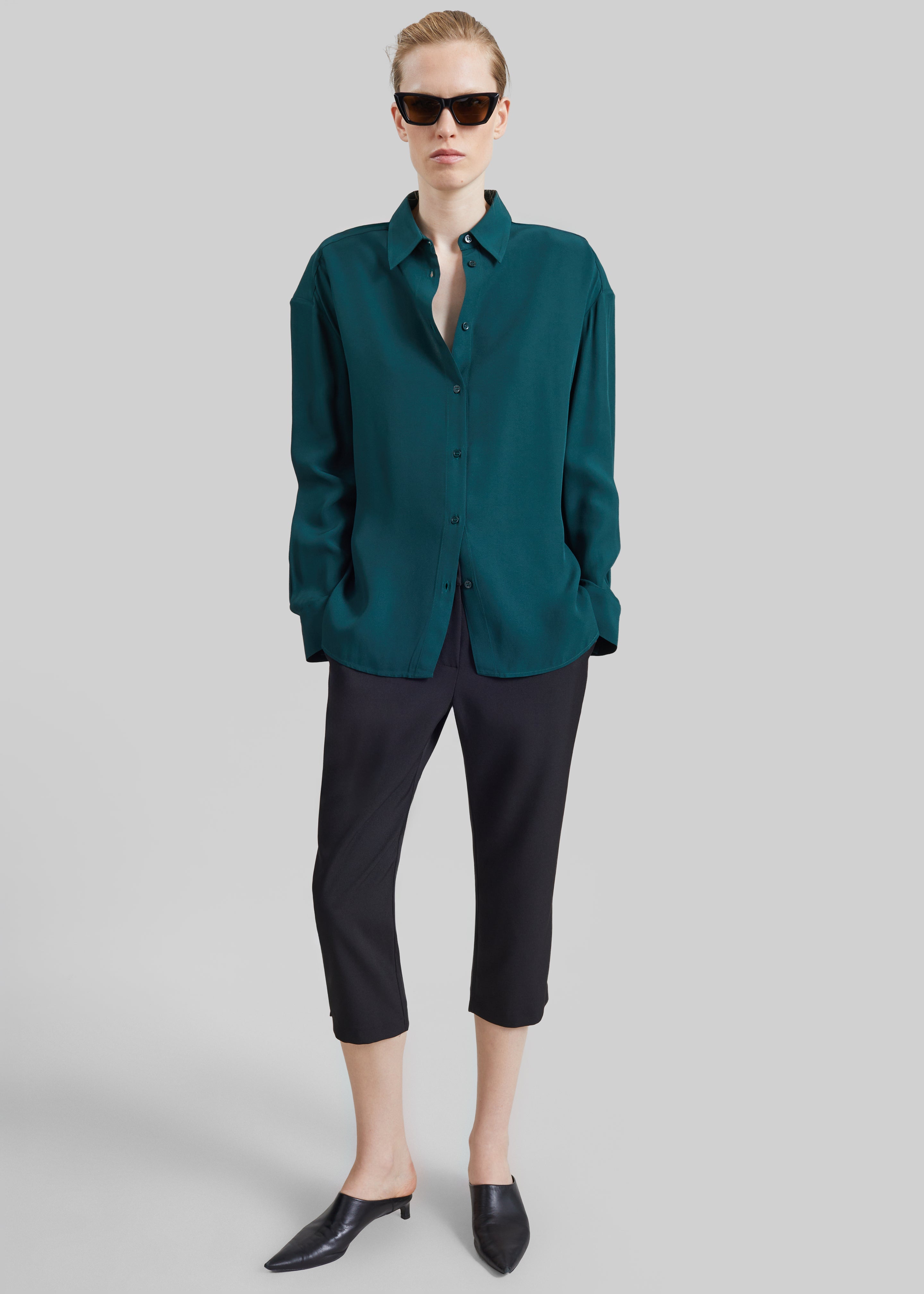 Bina Padded Shirt - Bottle Green - 3