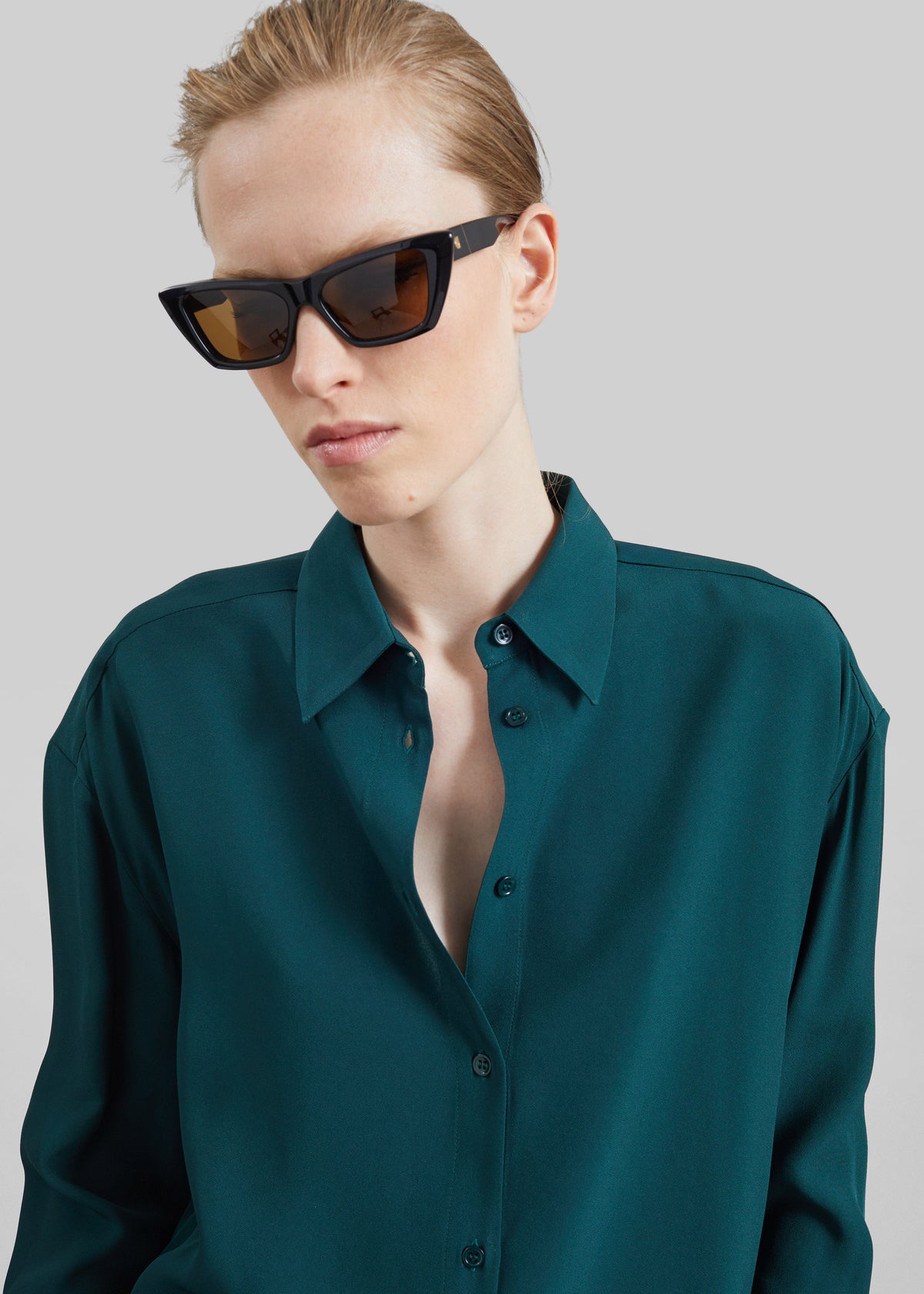 Bina Padded Shirt - Bottle Green - 1
