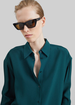 Bina Padded Shirt - Bottle Green