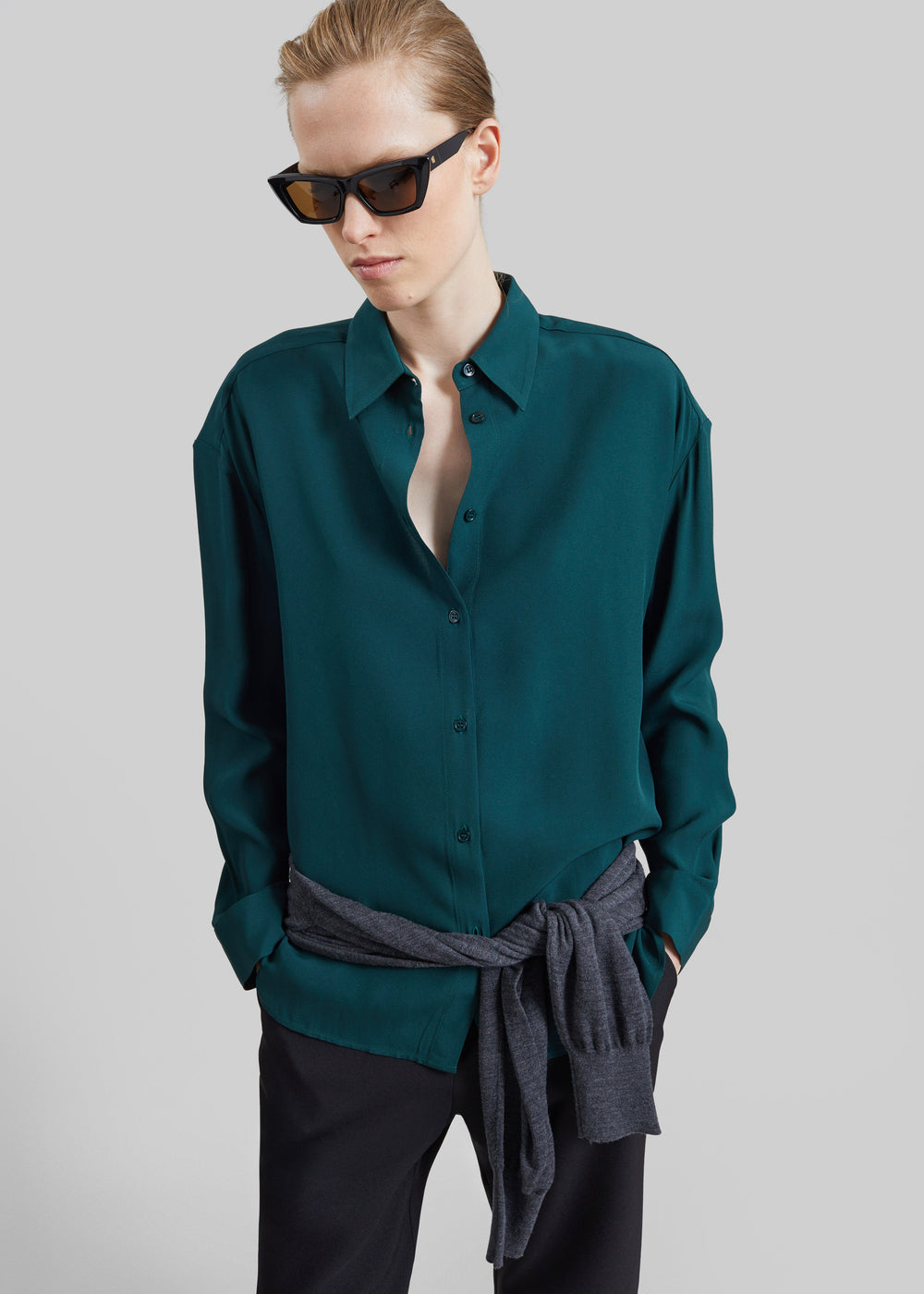 Bina Padded Shirt - Bottle Green - 1