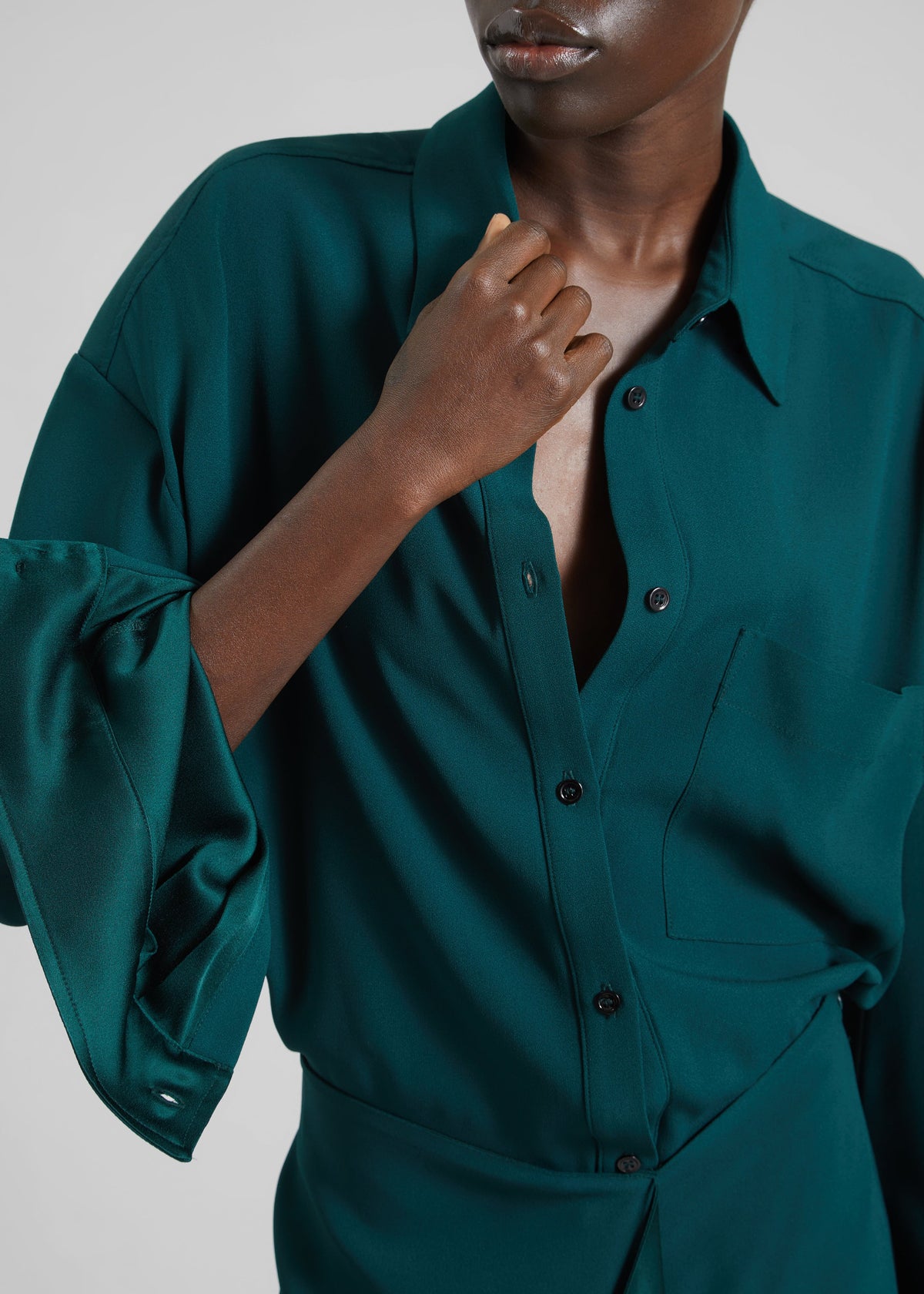 Bina Padded Shirt - Bottle Green - 6