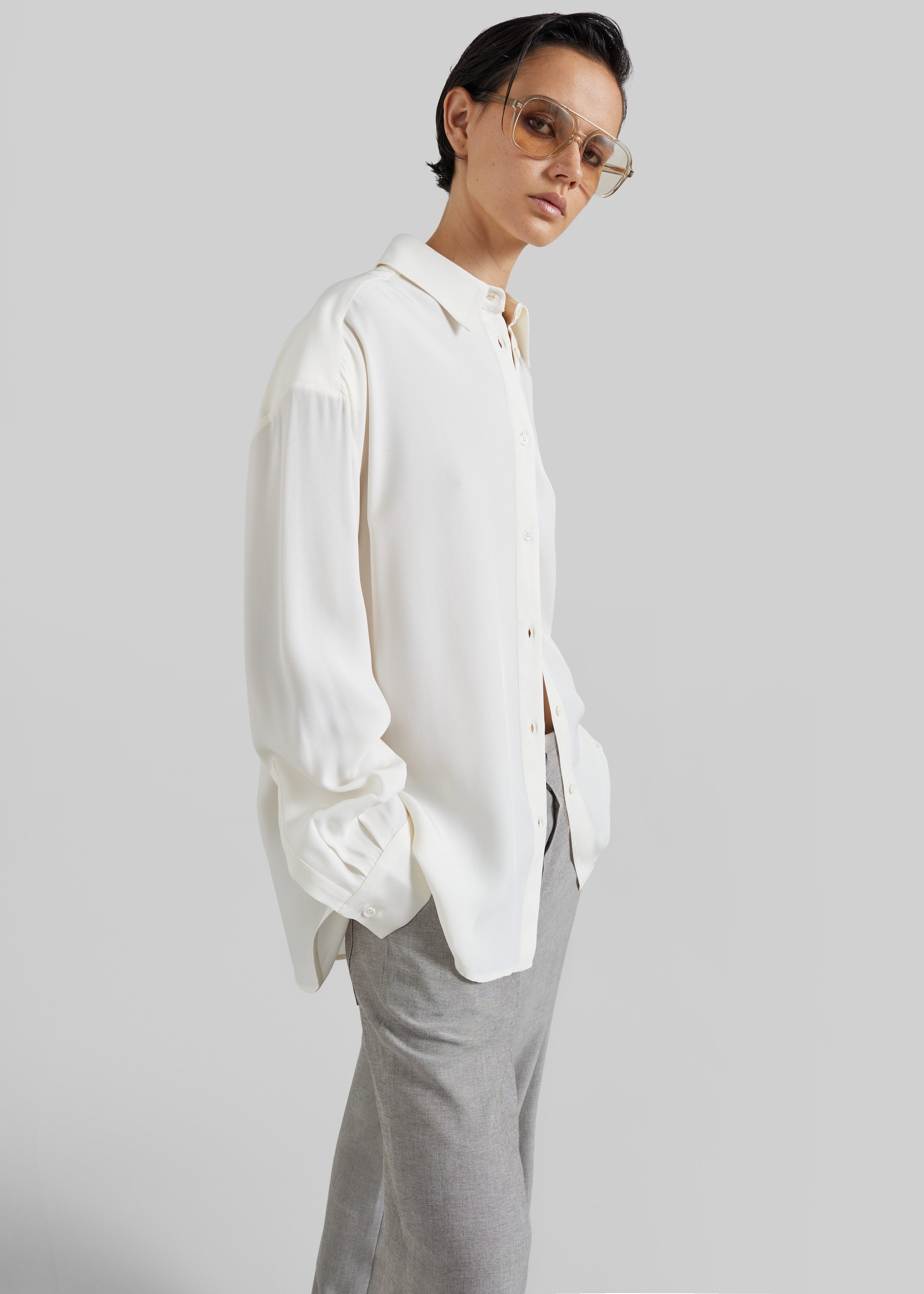 Bina Padded Shirt - Ivory - 5