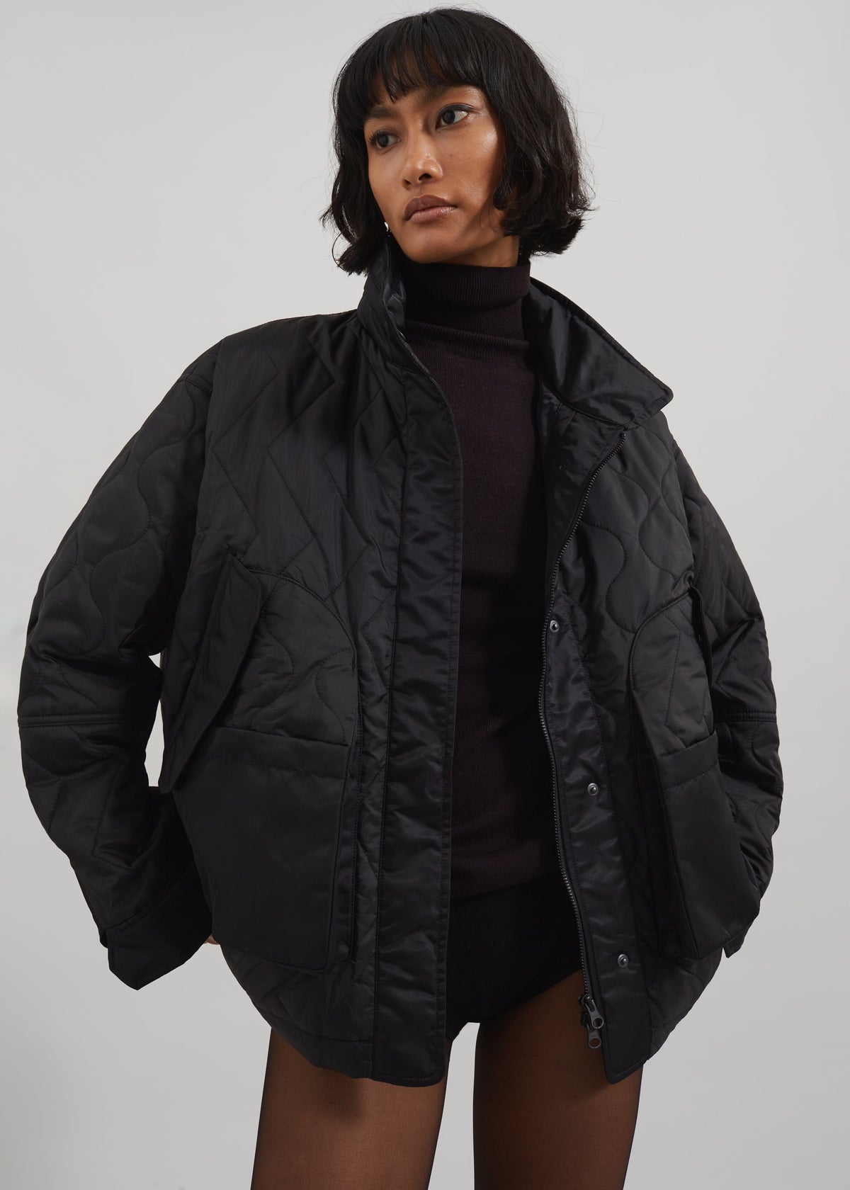 Birka Quilted Jacket - Black - 2