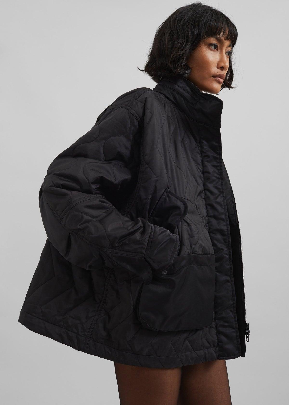 Birka Quilted Jacket - Black - 3