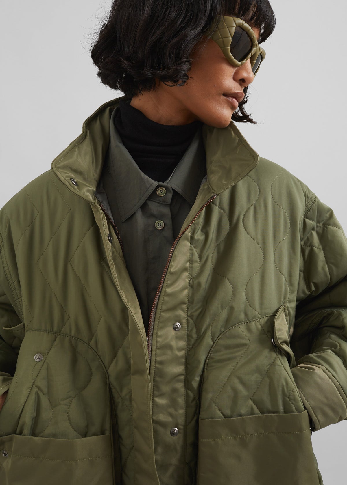 Birka Quilted Jacket - Green - 6