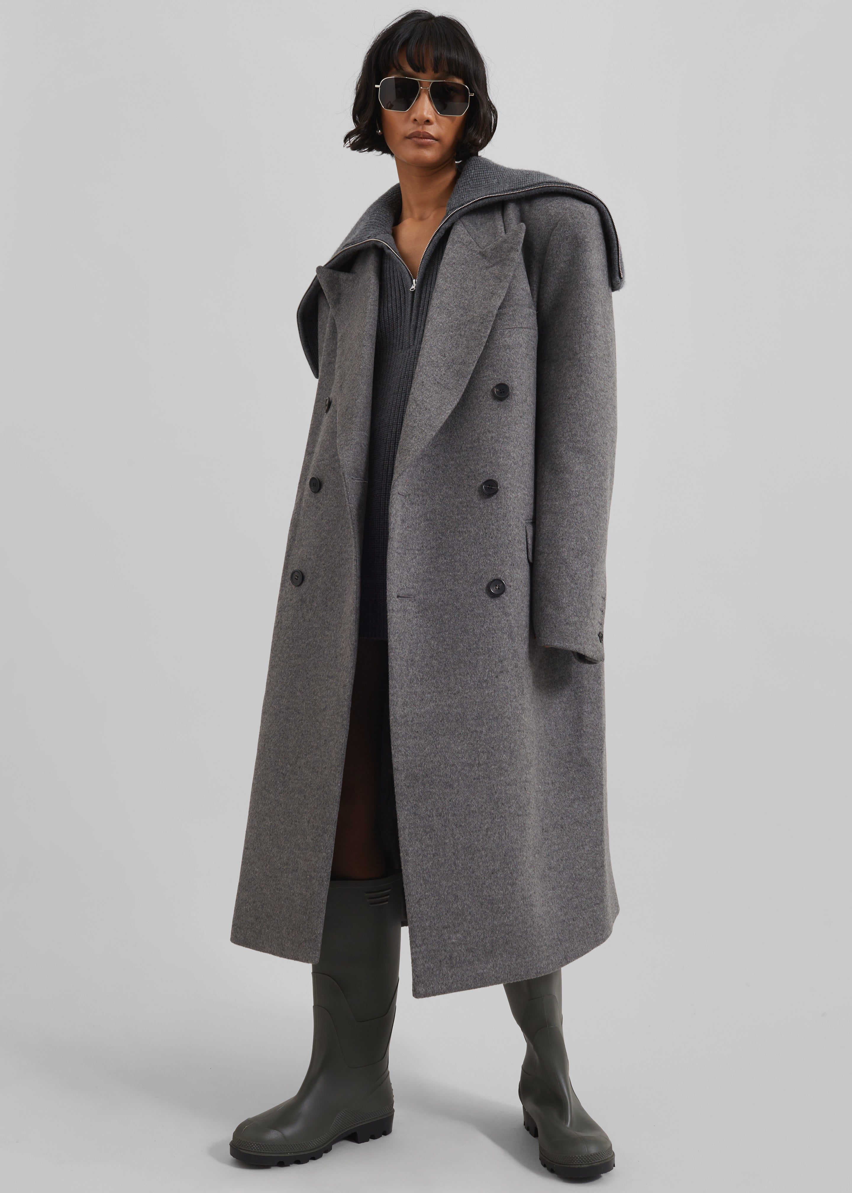 Birnam Wool Coat - Grey - 8