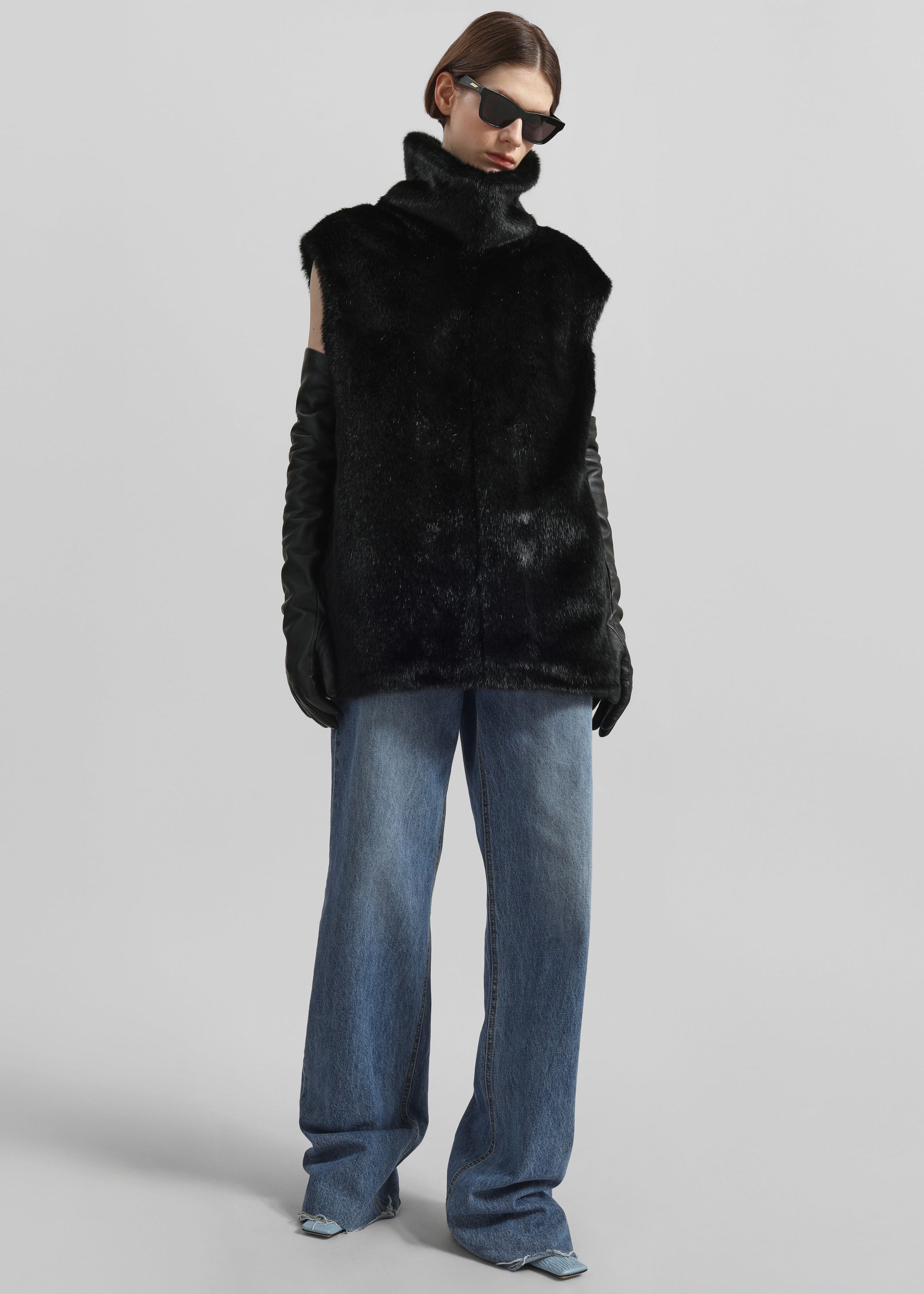 Shop the look image for Blaire Funnel Neck Top - Black