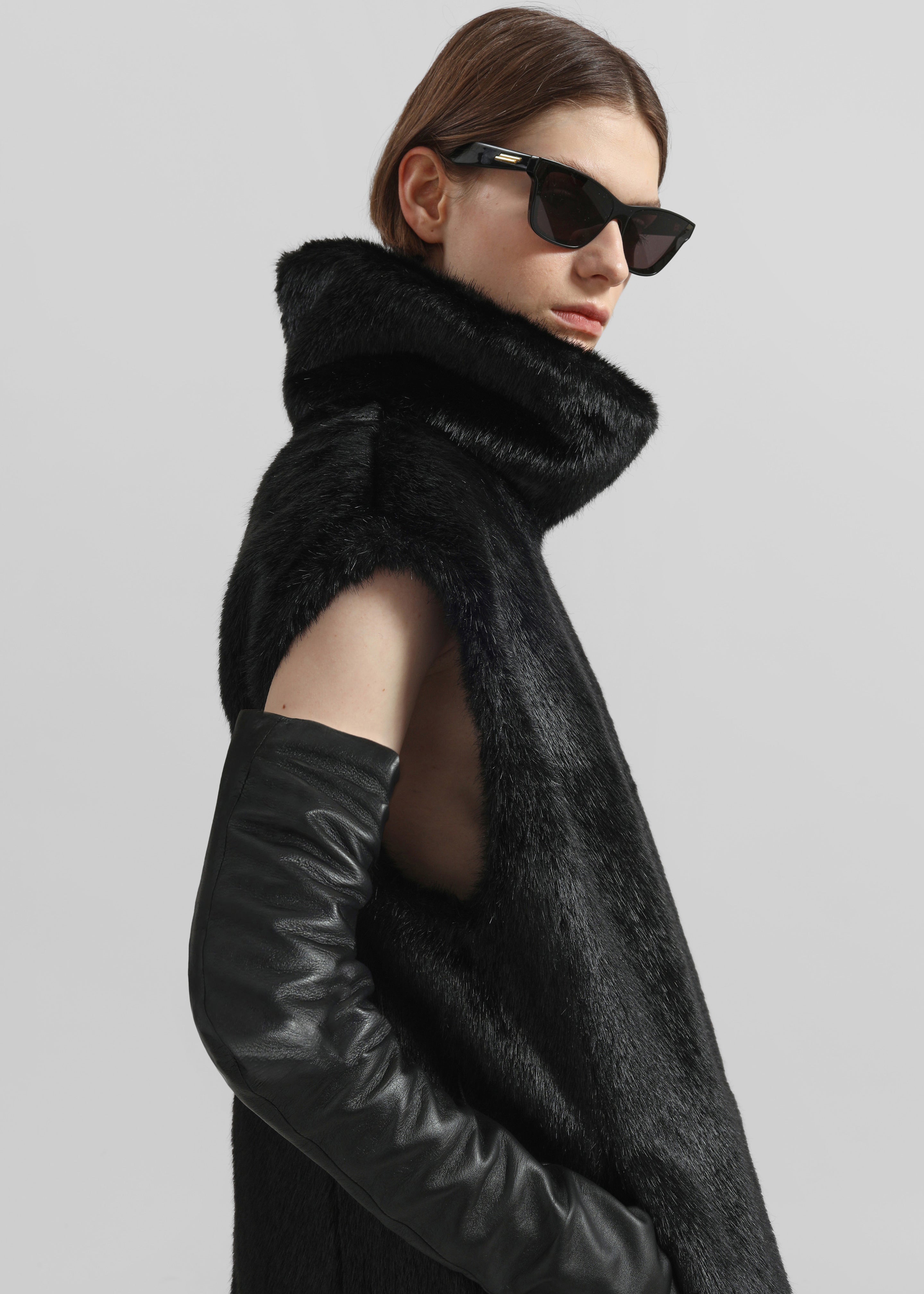 Blaire Funnel Neck Top - Black - 2