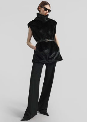 Blaire Funnel Neck Top - Black
