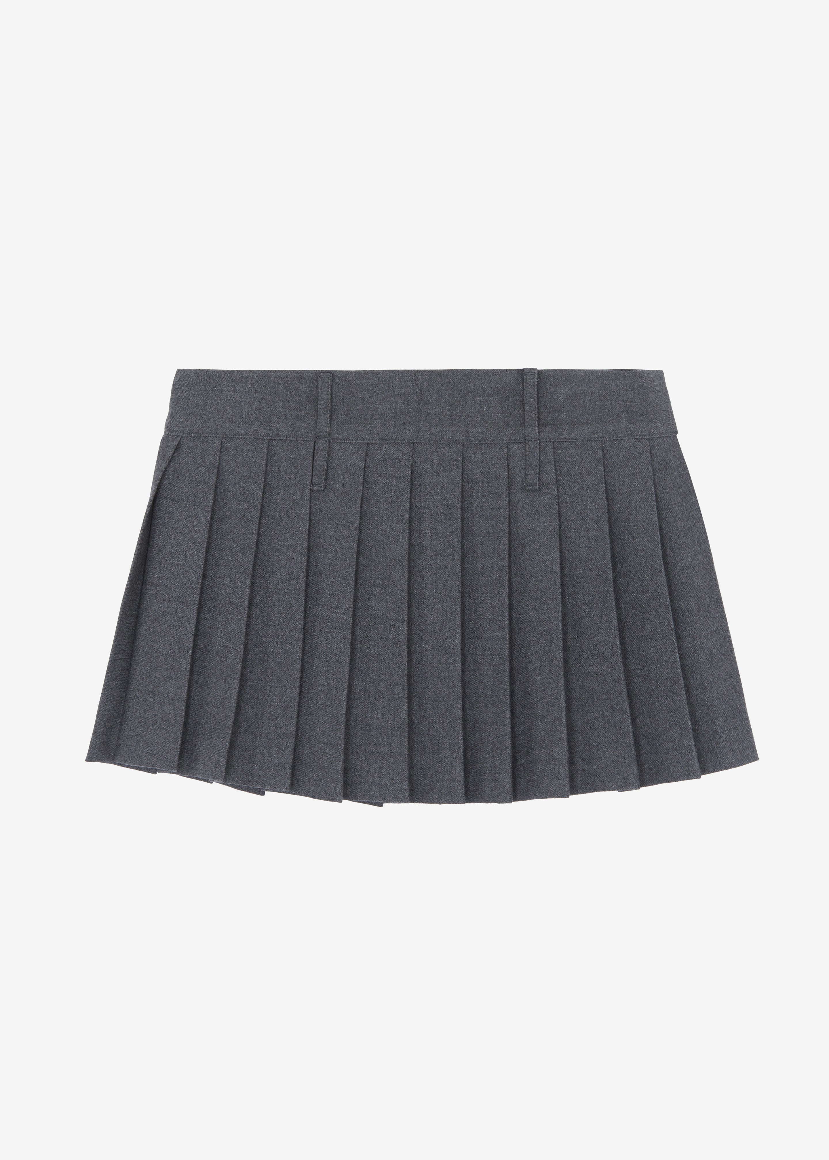 Blake Mini Pleated Skirt Dark Grey Melange