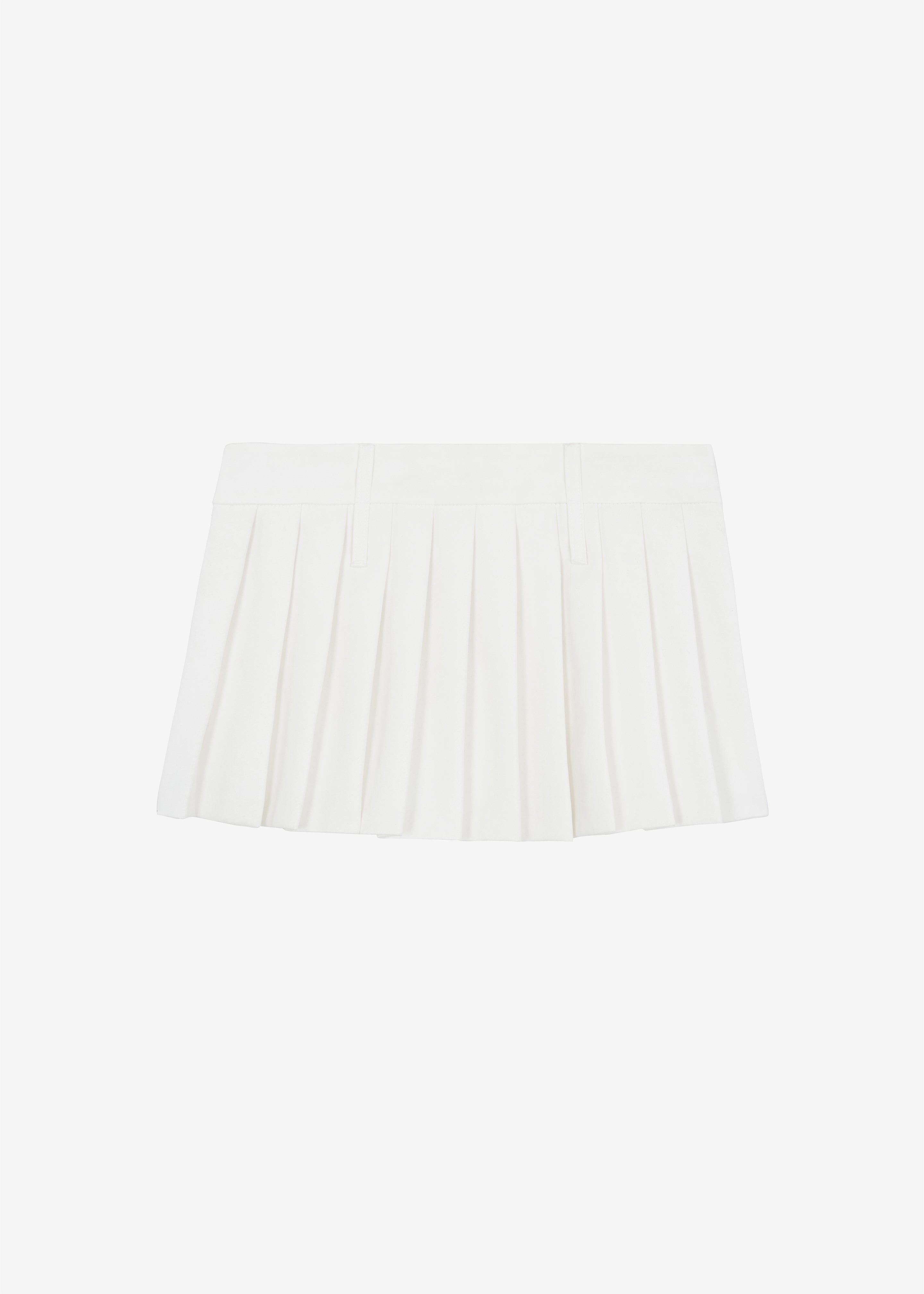 Blake Pleated Mini Skirt - White - 8