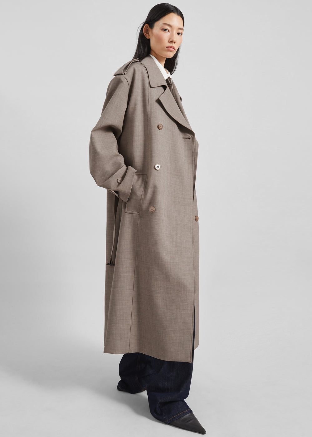 Bleecker Trench Coat - Taupe Melange - 1