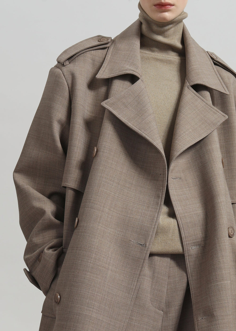 Bleecker Trench Coat - Taupe Melange - 1