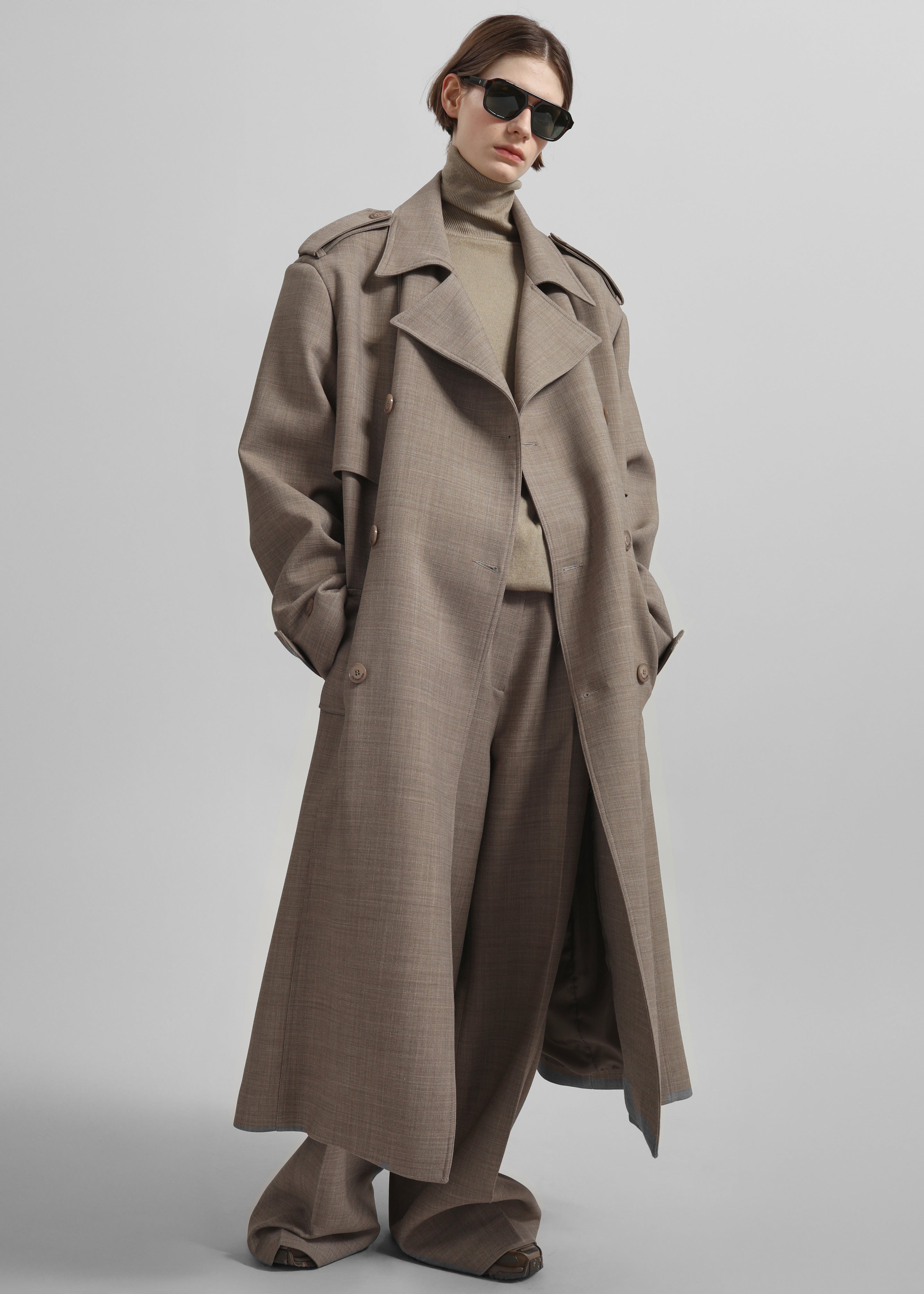 Bleecker Trench Coat - Taupe Melange - 4